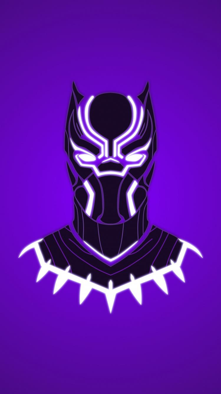 750x1334 Download Black panther, superhero, minimal, art wallpaper, 750x iphone iPhone 8