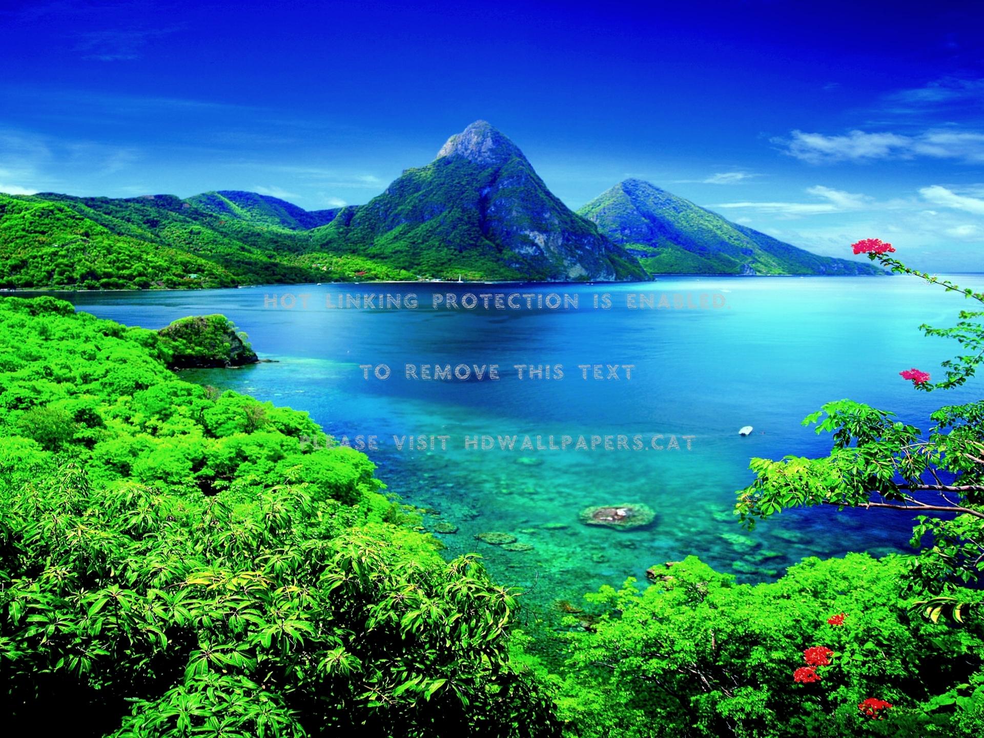 1920x1440 st lucia pitons heritage site caribbean