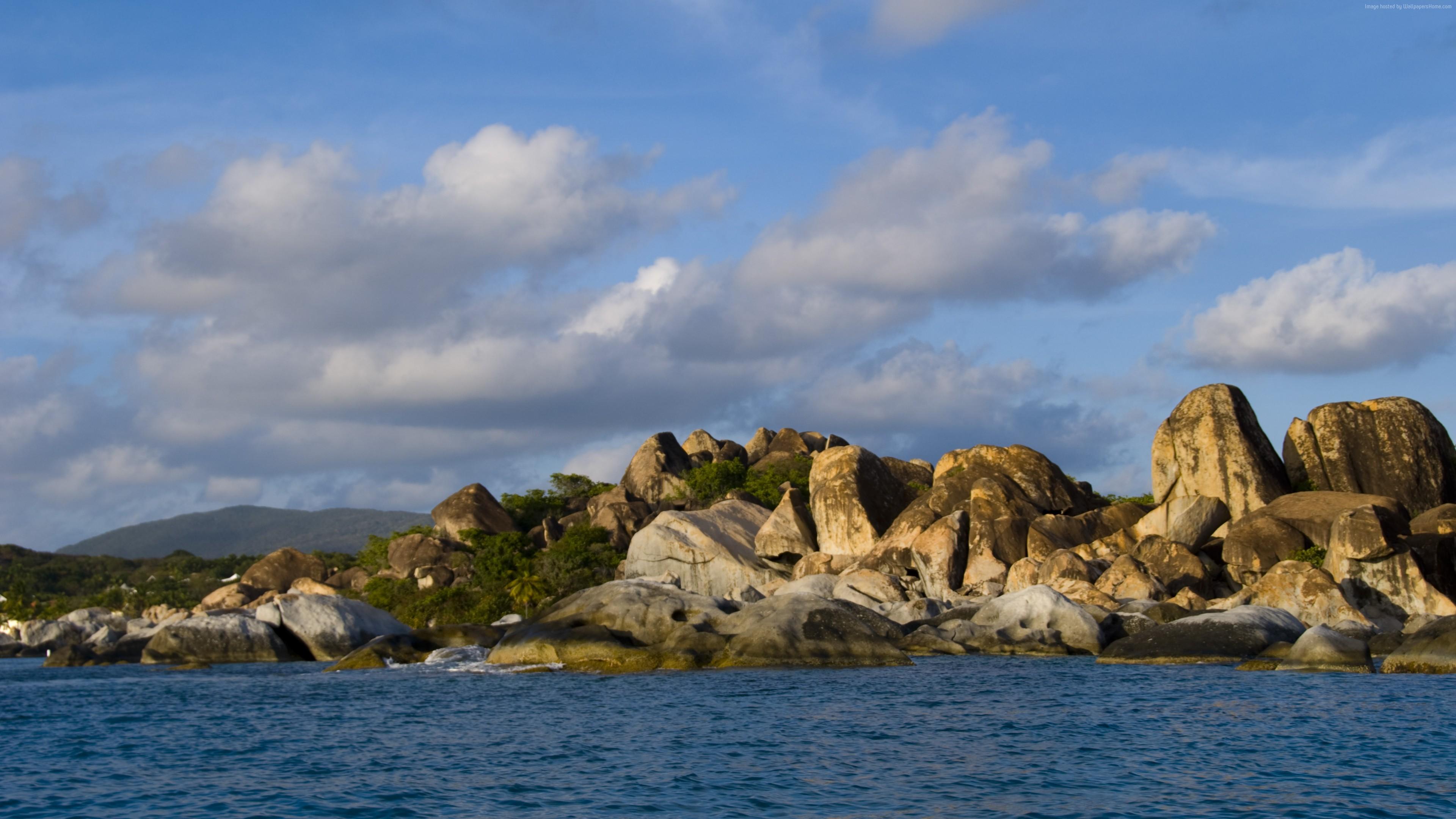 3840x2160 Wallpaper The Baths, Virgin Gorda, British Virgin Islands, Best beaches of Travellers Choice Awards Travel Wallpaper Download Resolution 4K Wallpaper