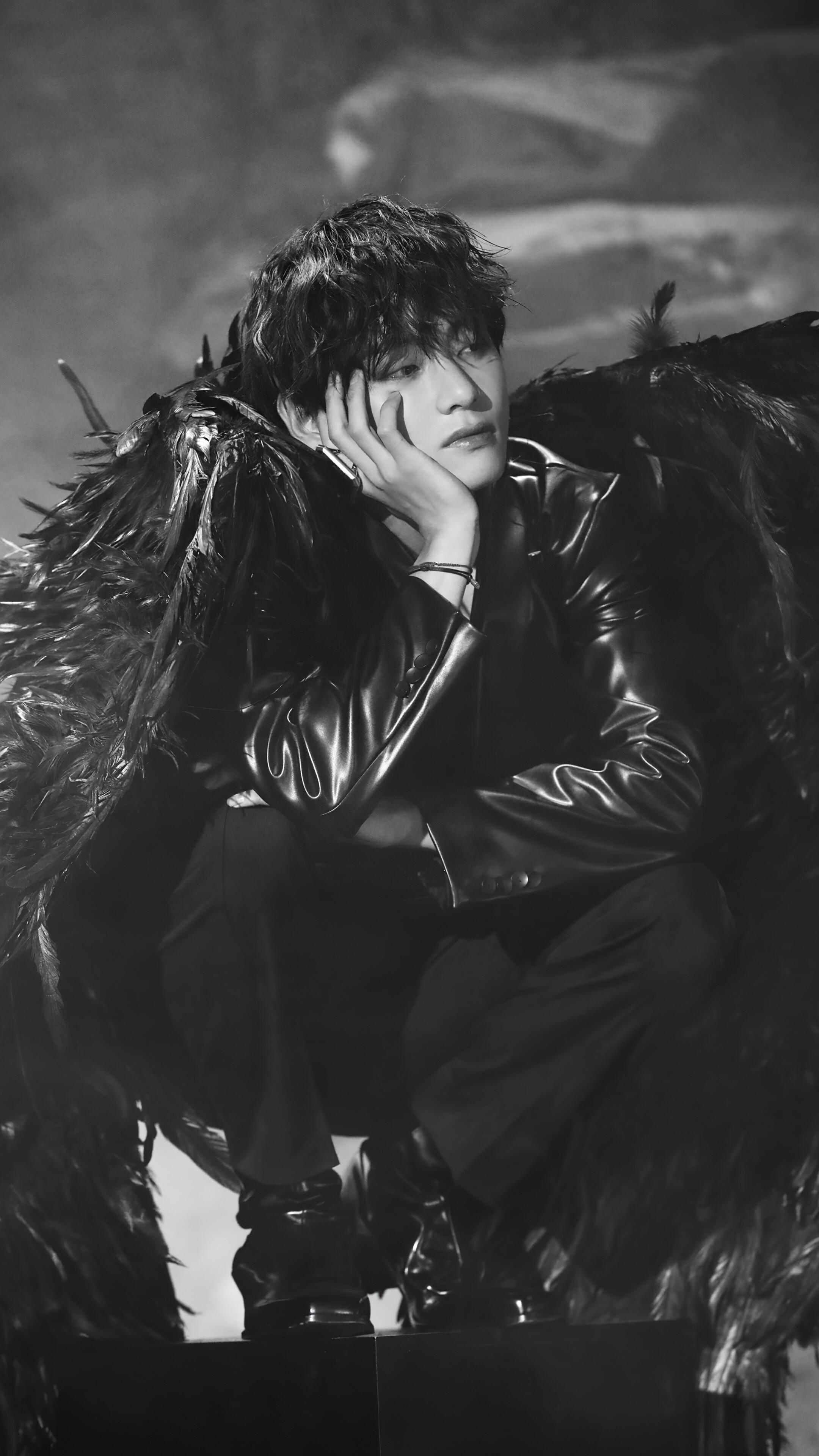 2160x3840 BTS, V, Black Wings, Map of the Soul 4K phone HD Wallpaper, Image, Background, Photo and Picture. Mocah HD Wallpaper