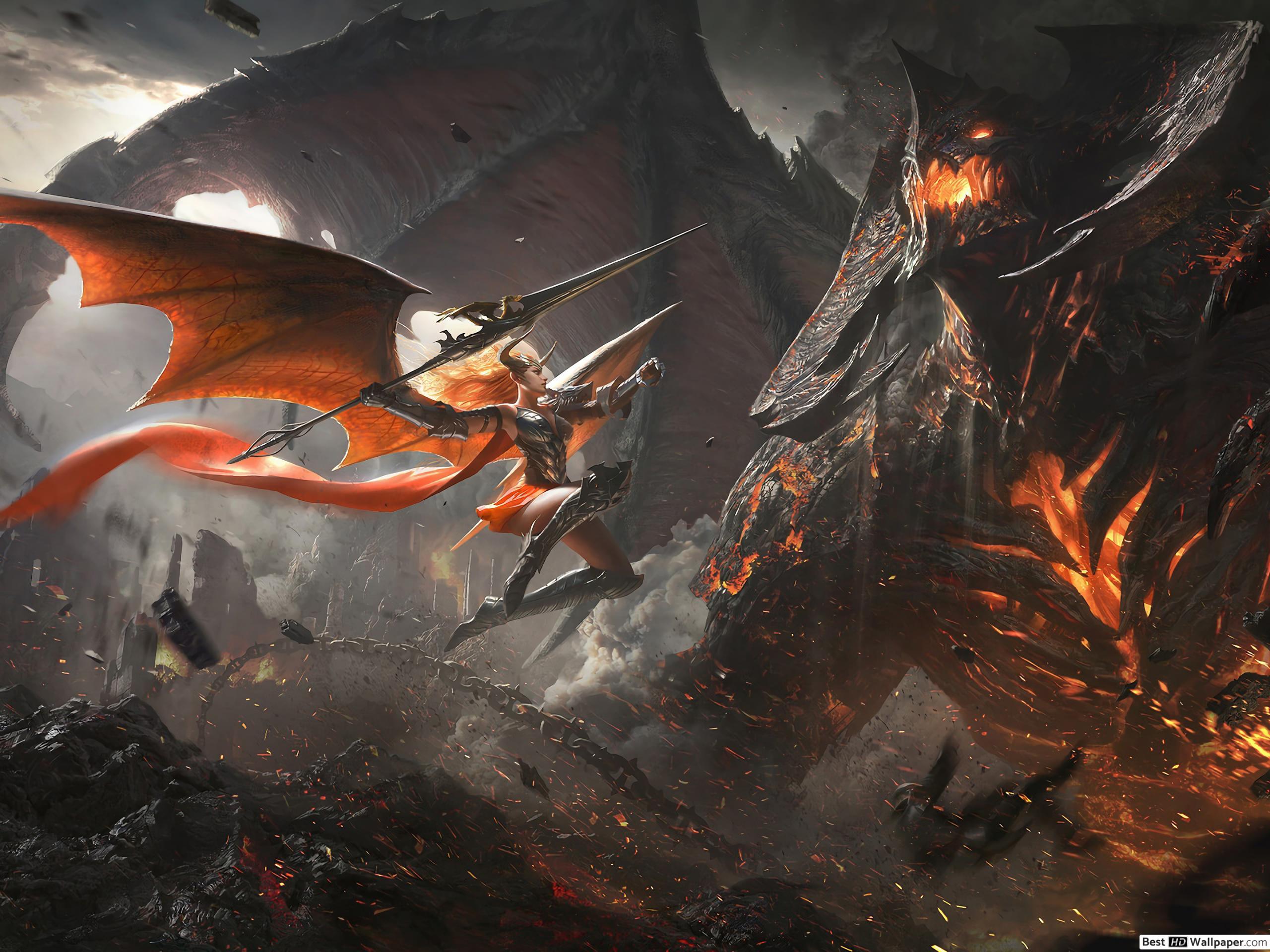 2560x1920 Demon Epic Battle HD wallpaper download