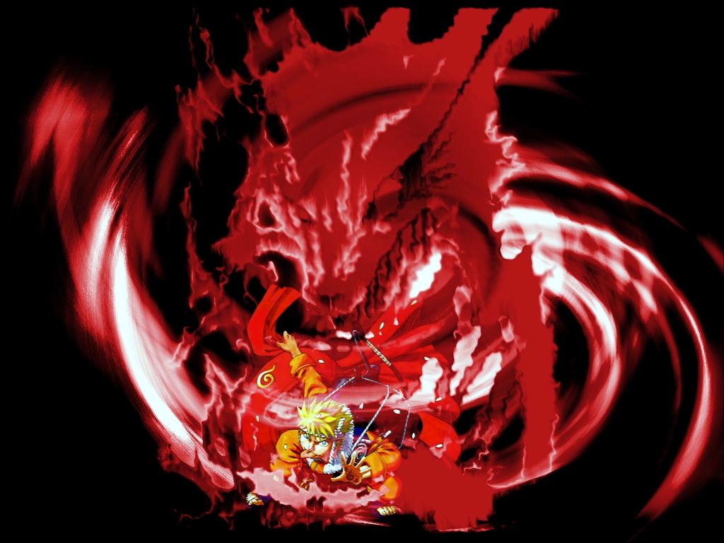 1024x768 EPIC POSE naruto THE BEAST WITHIN