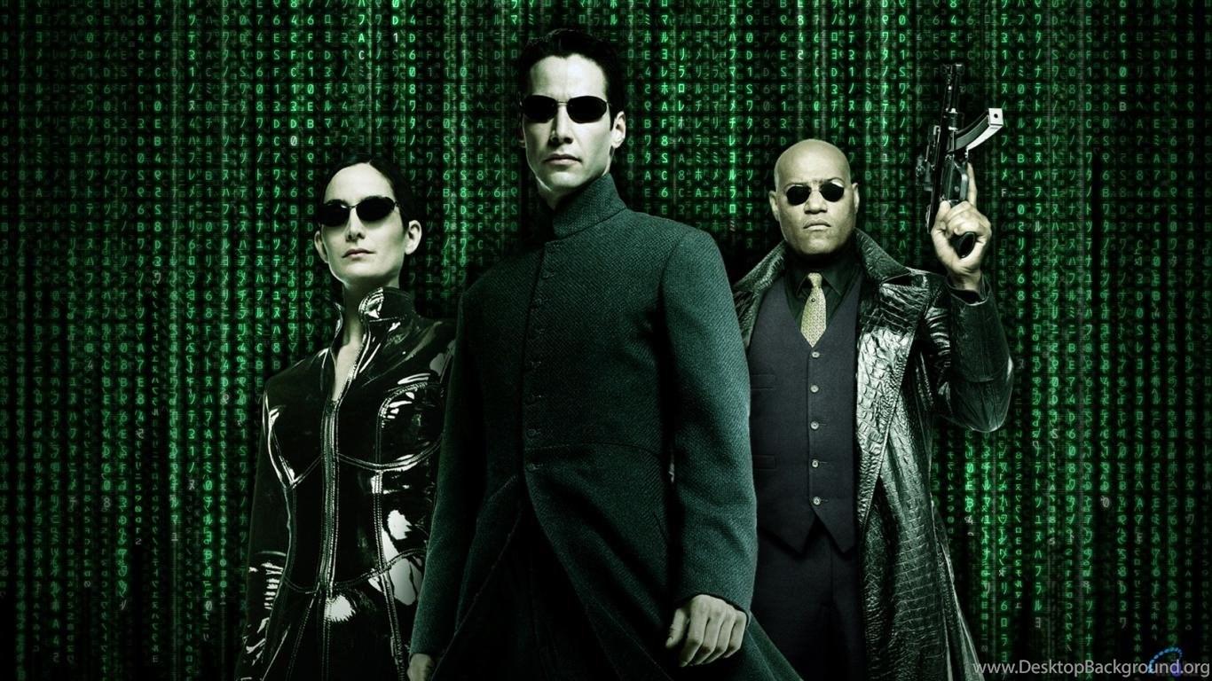 1366x768 Download Wallpaper The Matrix Keanu Reeves, Carrie Anne Moss. Desktop Background