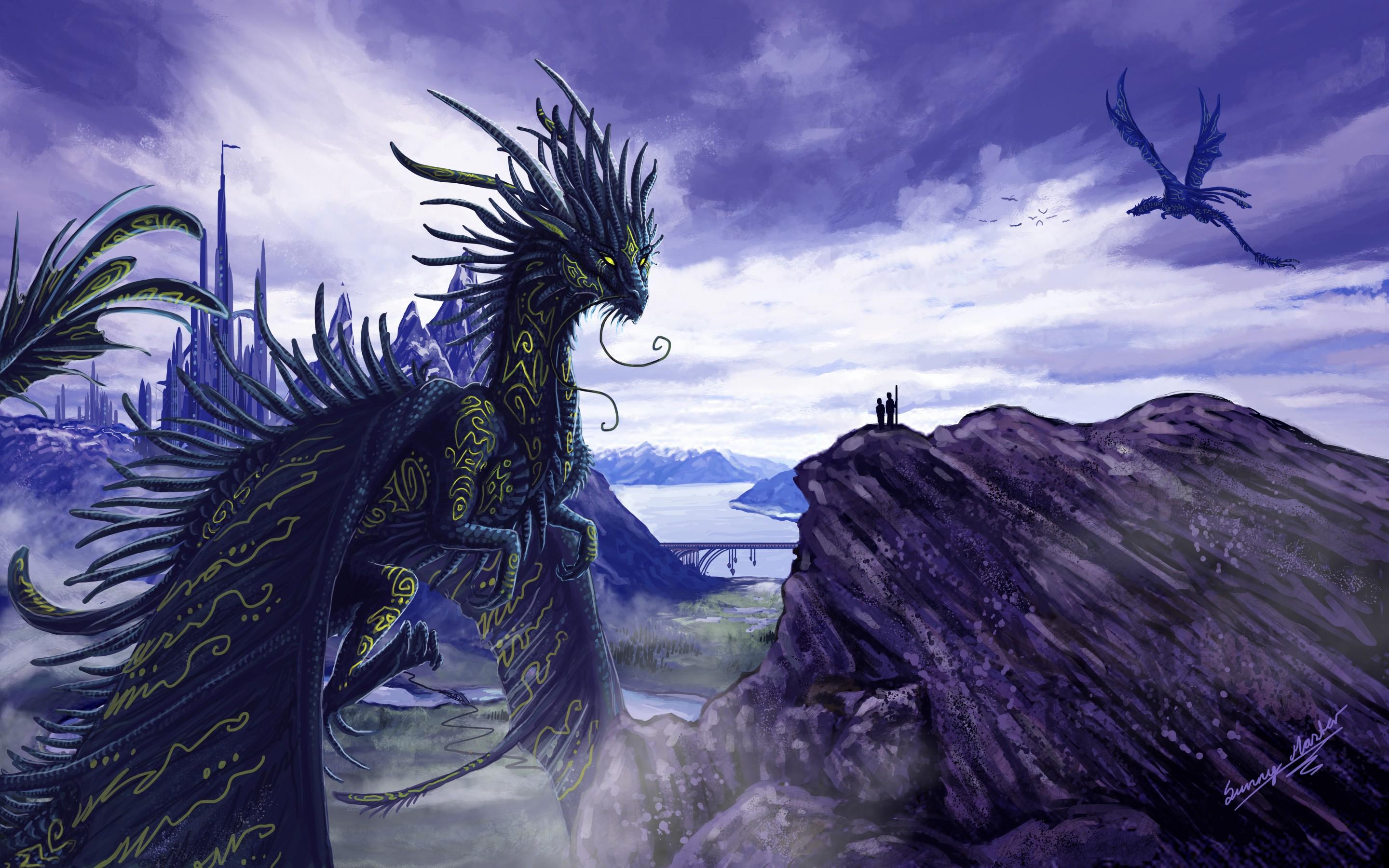 2880x1800 Free download Art Sunimo dragons rock rock people city river bridge dragon wallpaper [2880x1800] for your Desktop, Mobile & Tablet. Explore Dragon City Wallpaper. Cool Dragon Wallpaper, Free Dragon