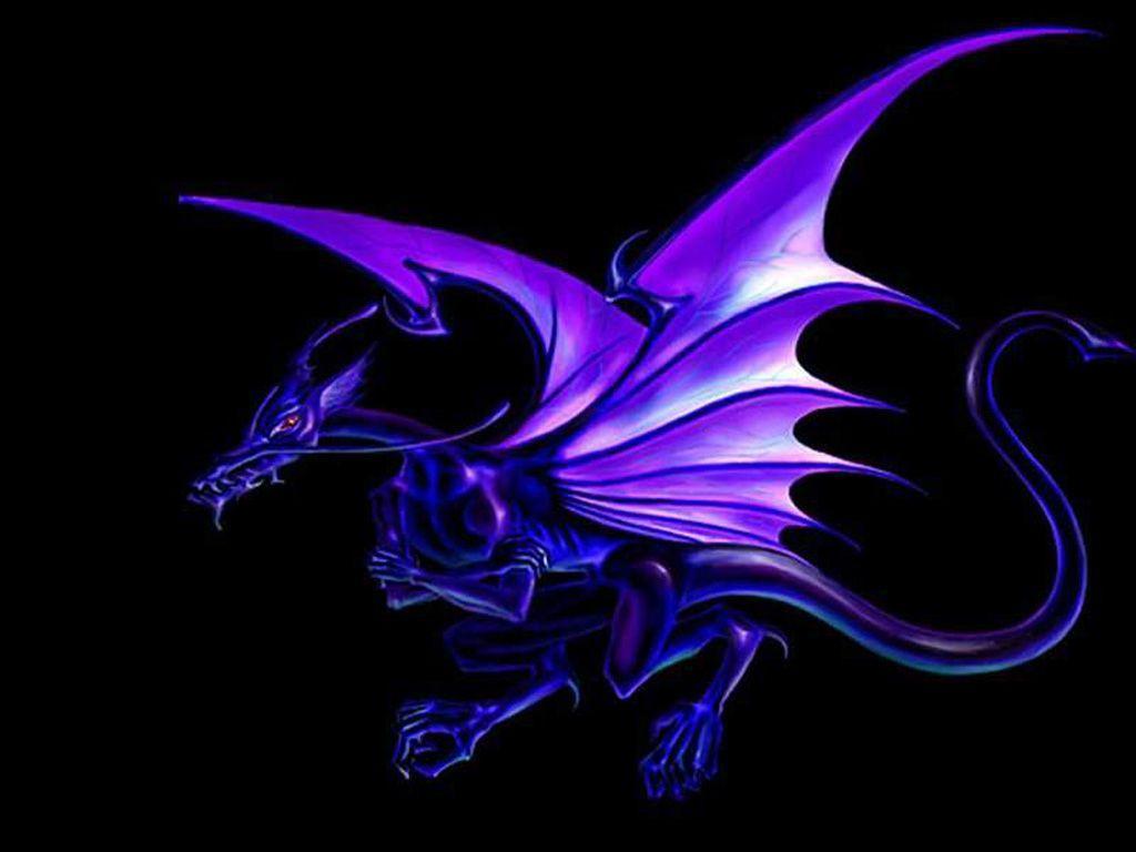 1024x768 Dark Purple Aesthetic Dragon