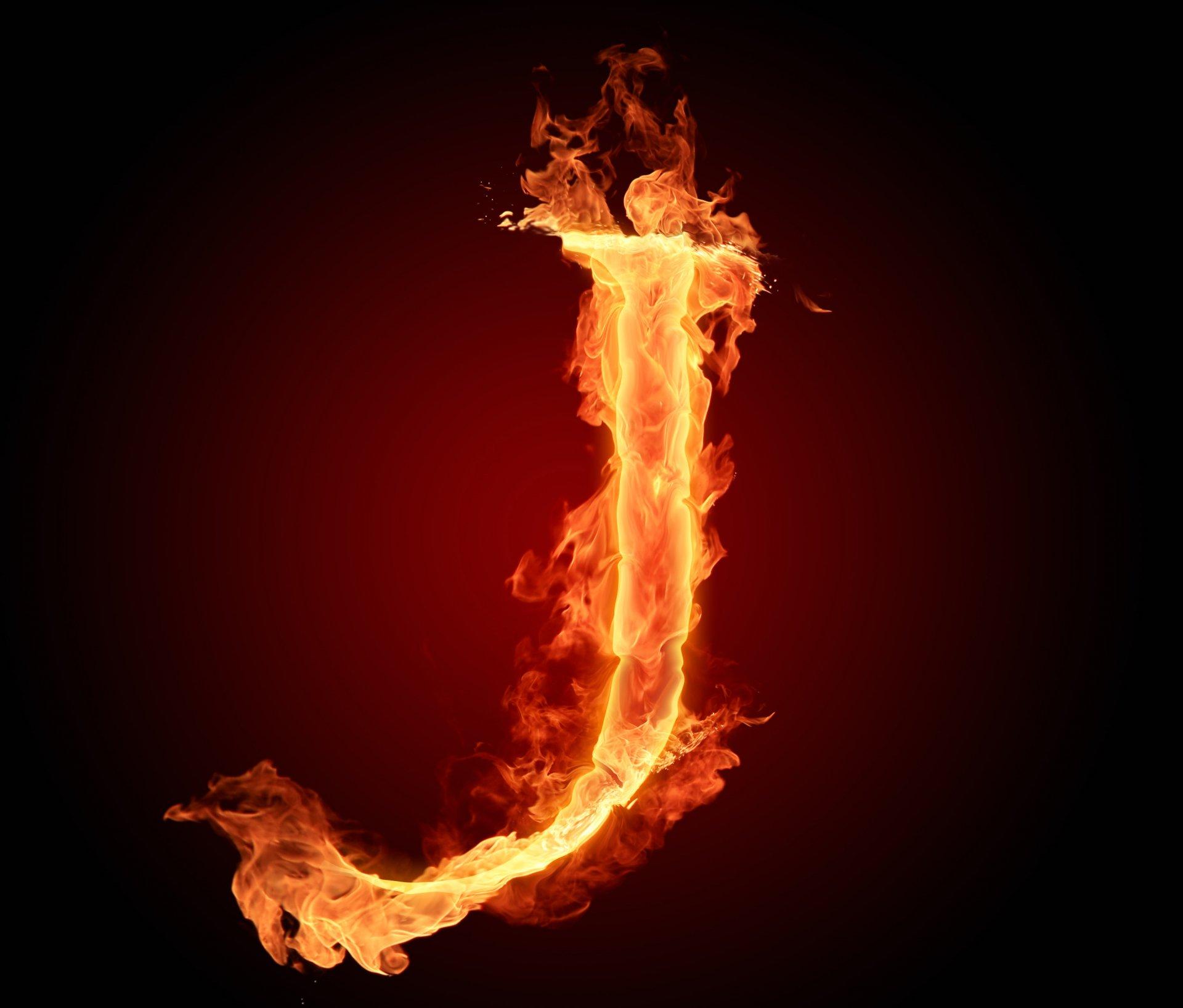 1920x1636 Fire Flame Alphabet J Letter J HD Wallpaper