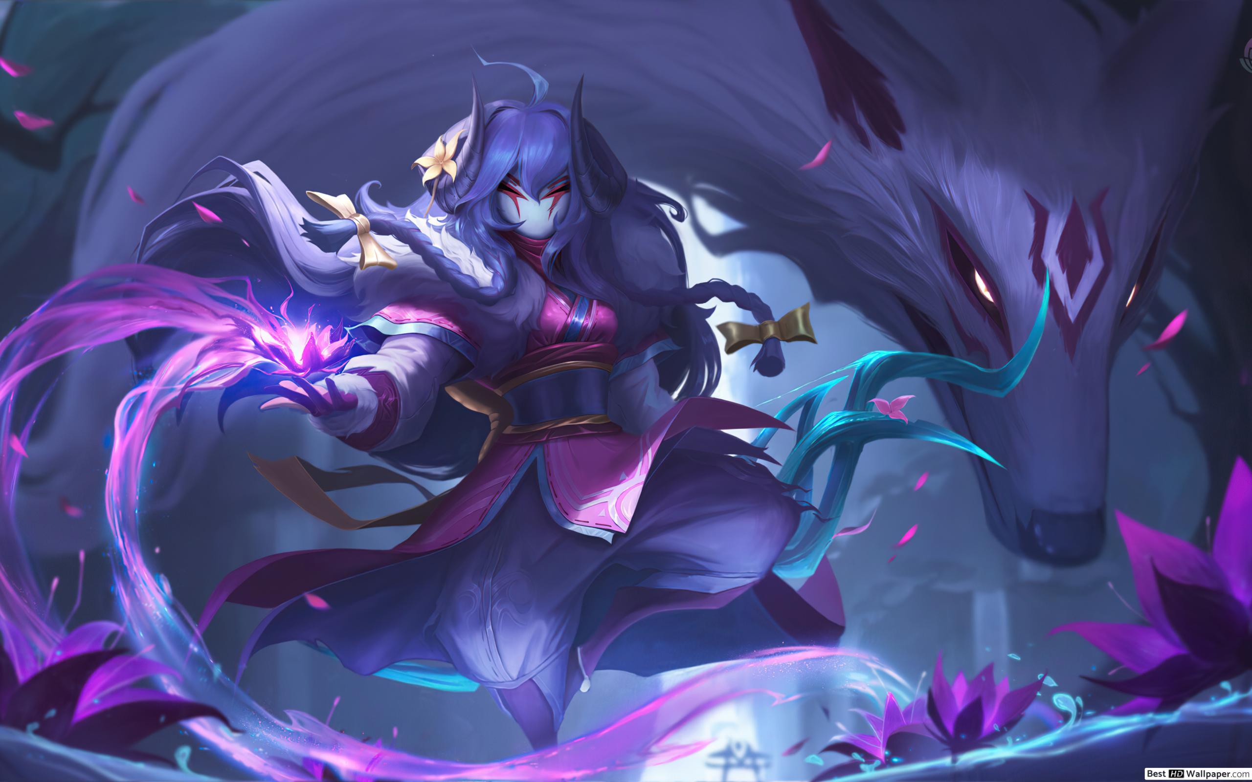 2560x1600 League of Legends (LOL) Blossom 'Kindred' with Dragon HD wallpaper download