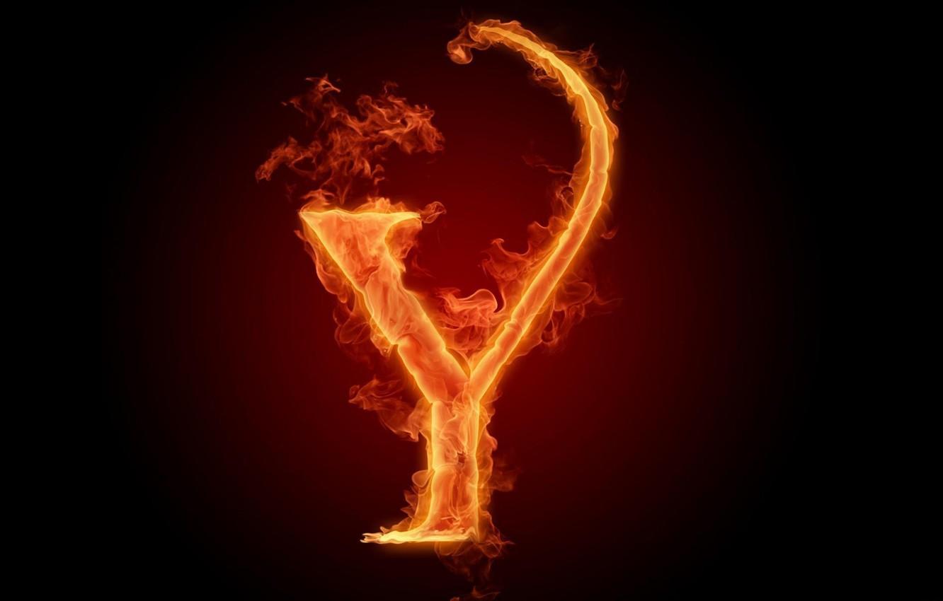 1332x850 Wallpaper fire, flame, letter, alphabet, fire image for desktop, section абстракции