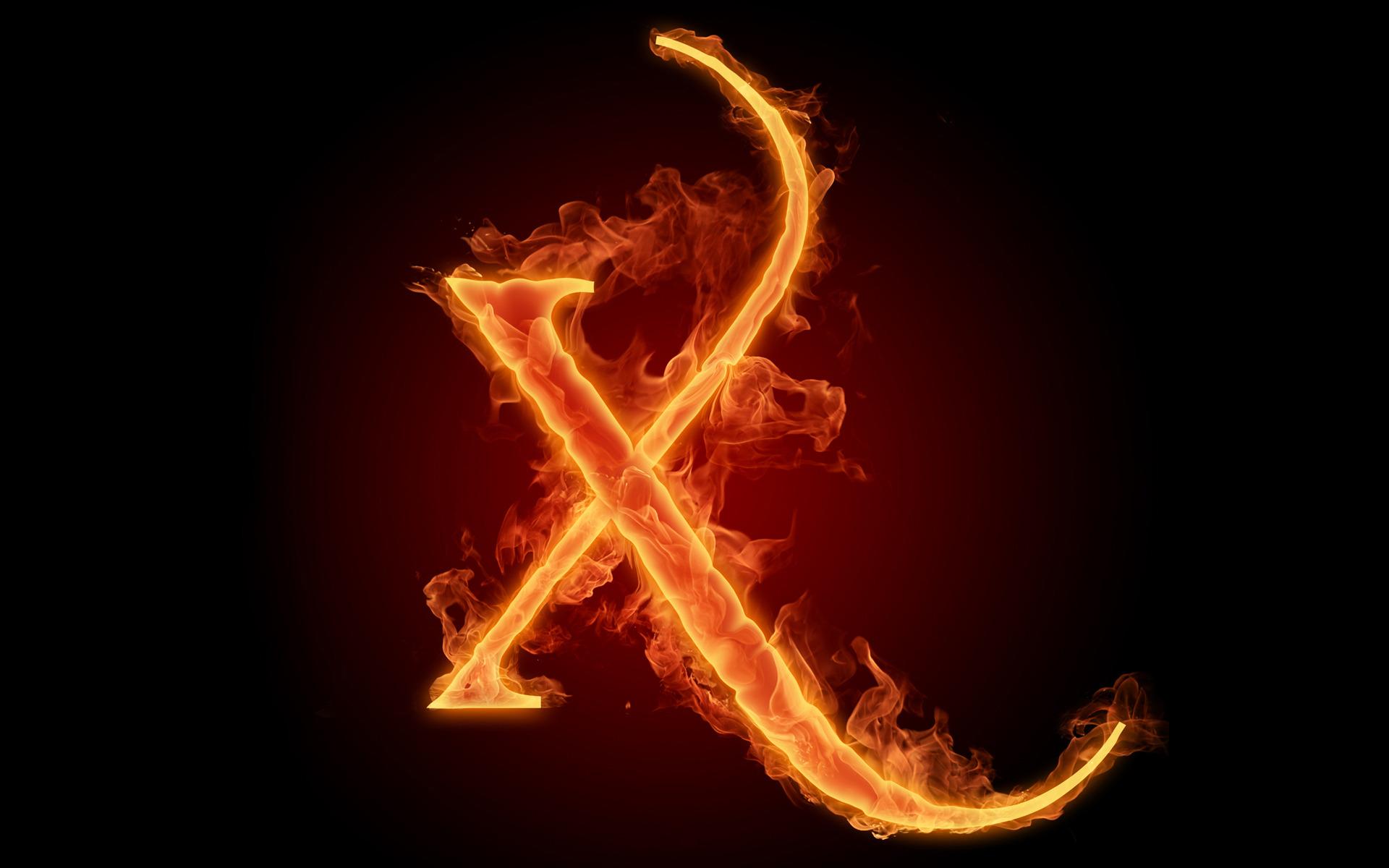 1920x1200 The fiery English alphabet picture X Wallpaper Wallpaper 73638
