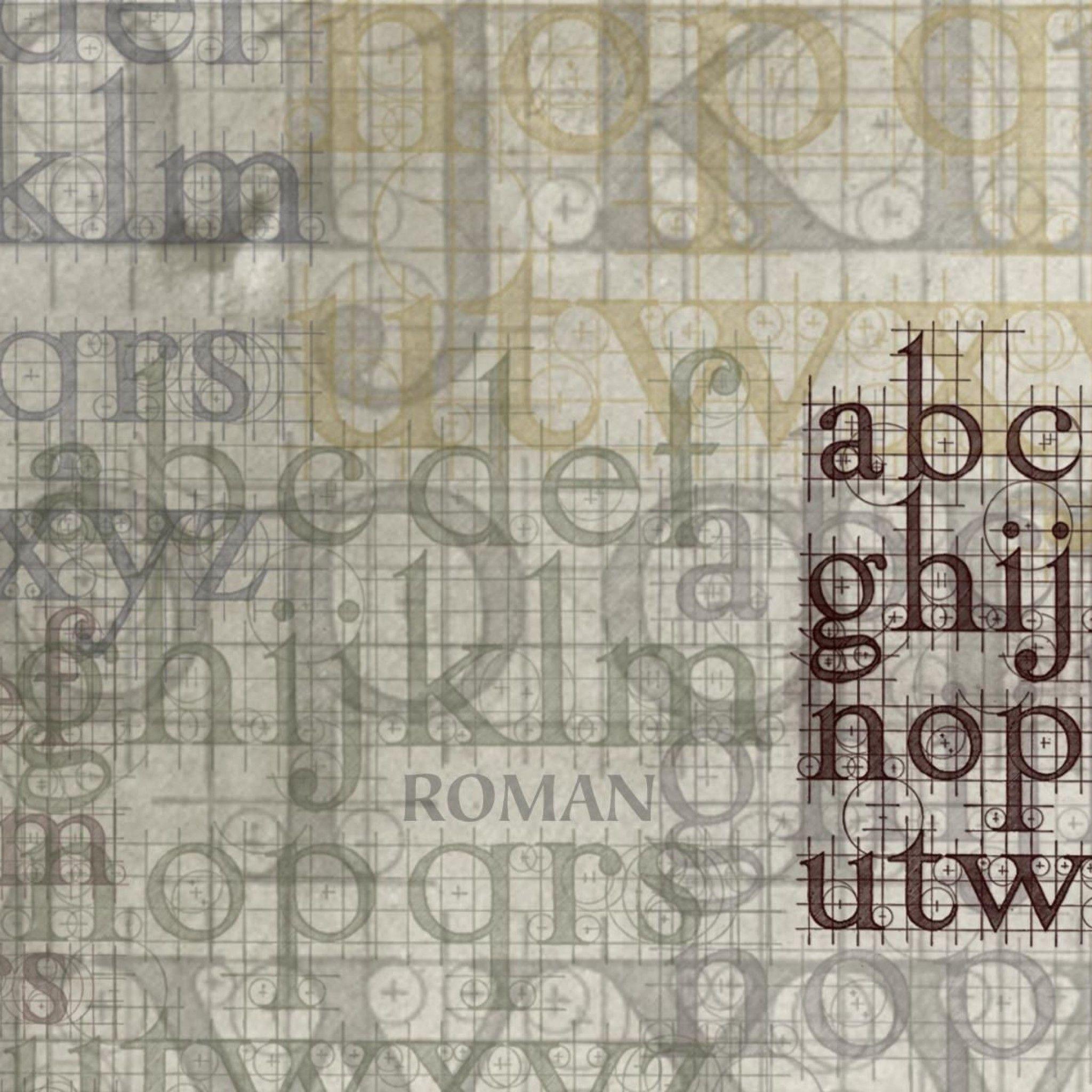 2048x2048 English Alphabet Wallpaper