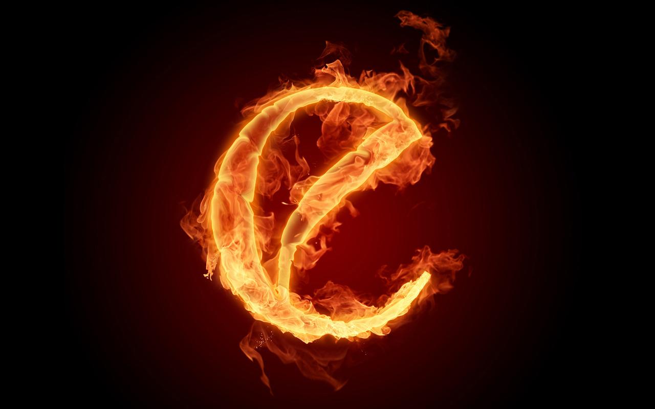 1280x800 Fire Fonts Letters and Fiery Numbers 1280x800 NO.5 Desktop Wallpaper