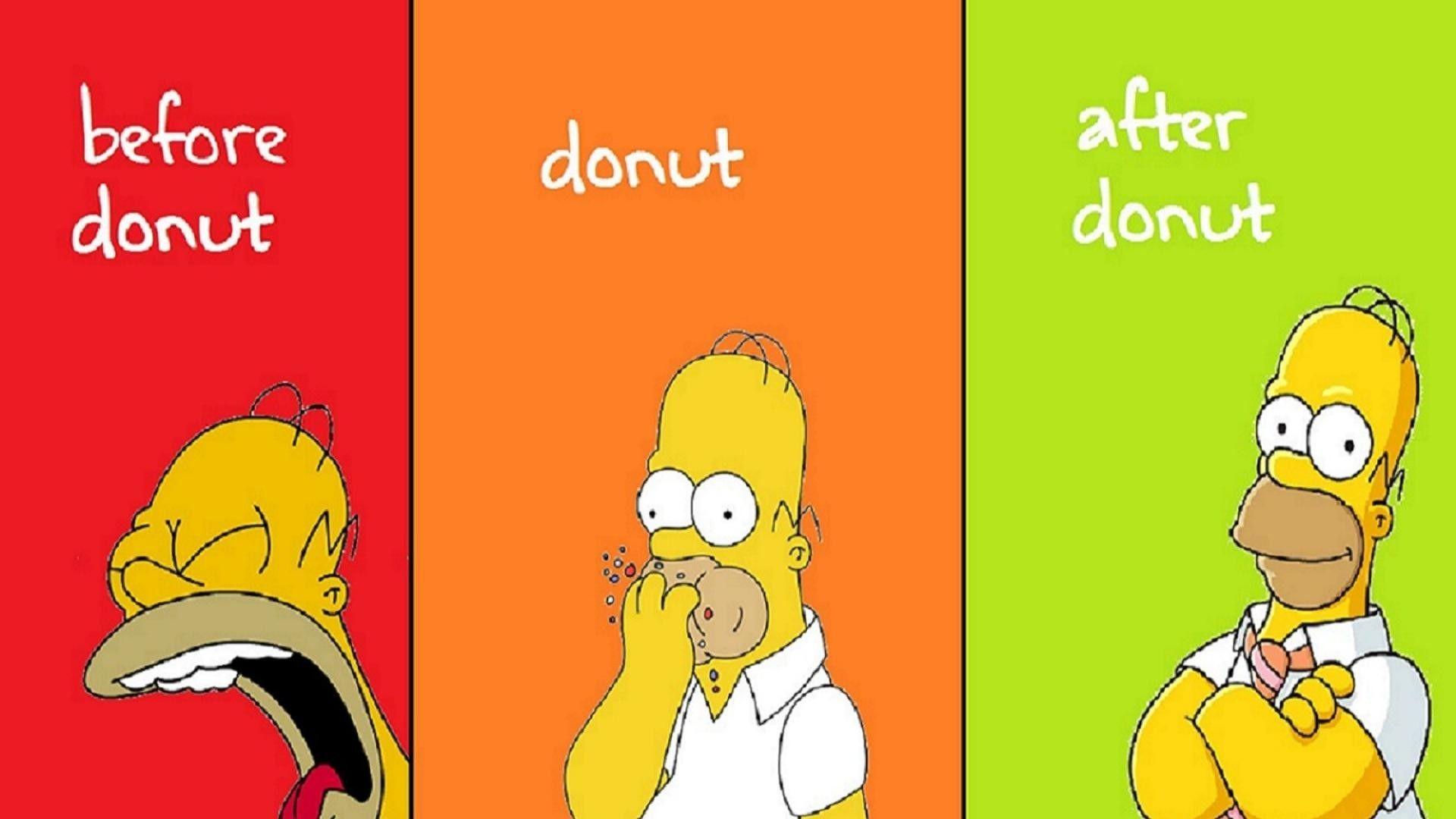 1920x1080 Simpsons Donut Wallpaper
