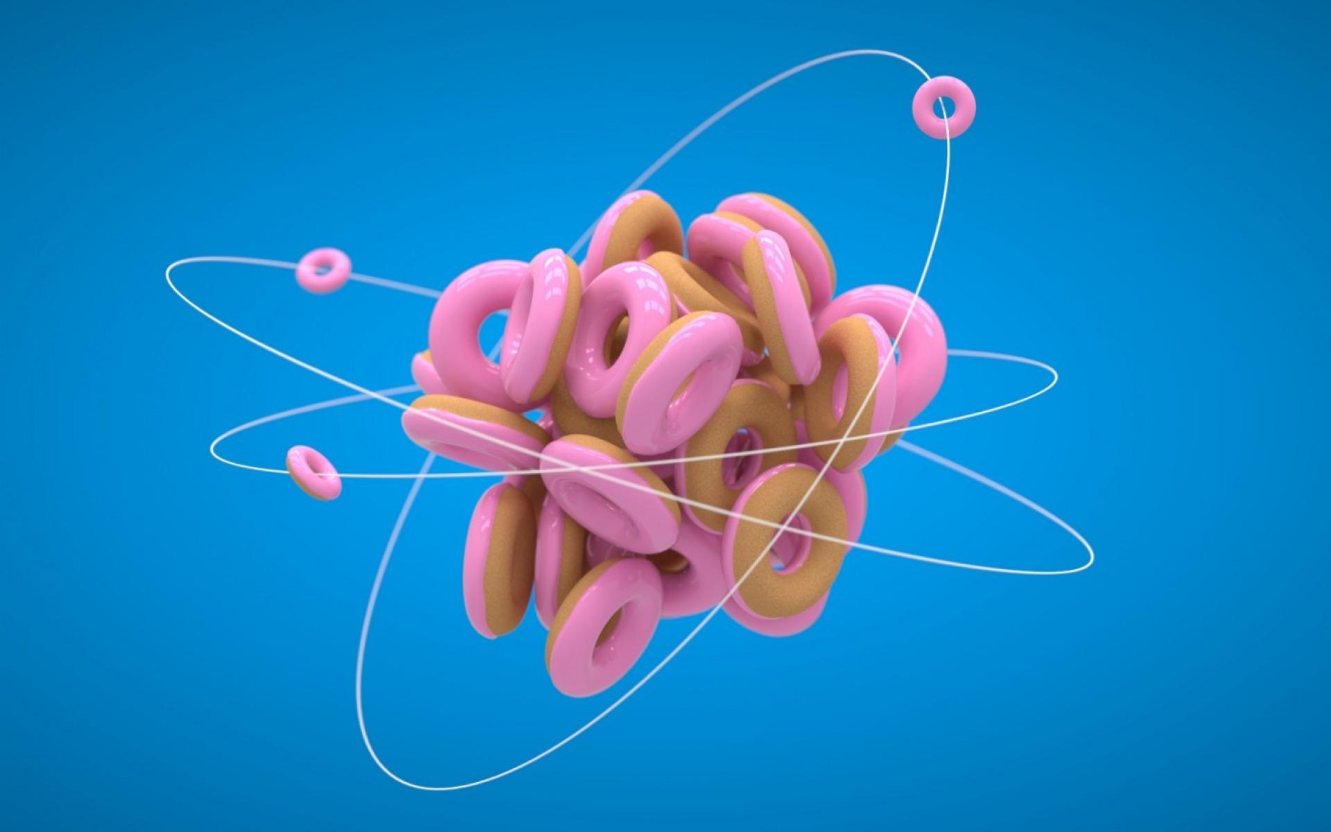 1920x1200 Pink Donuts Molecule wallpaper. Pink Donuts Molecule
