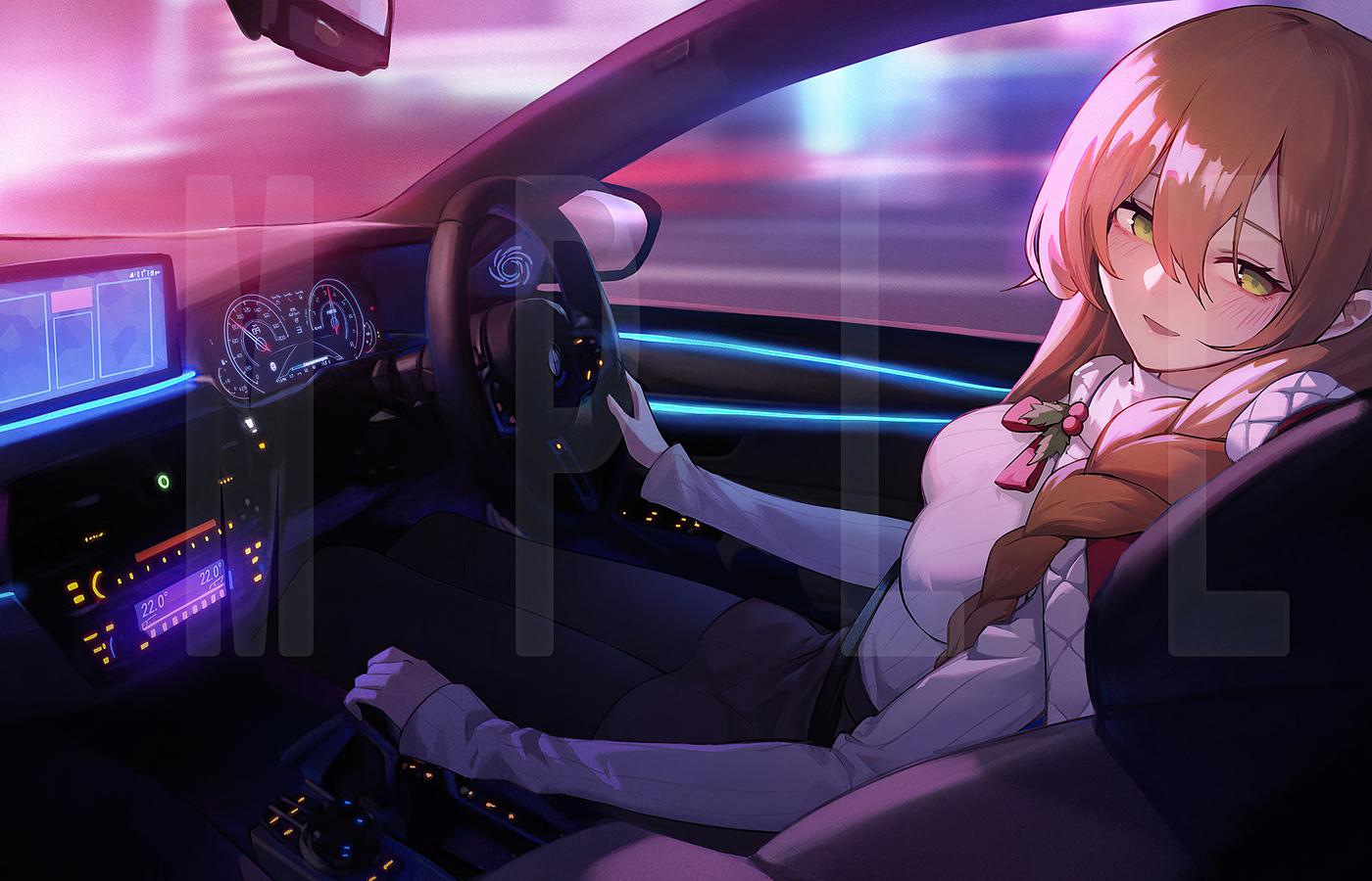 1400x900 Anime Girl Relaxing Ride 4k 1400x900 Resolution HD 4k Wallpaper, Image, Background, Photo and Picture