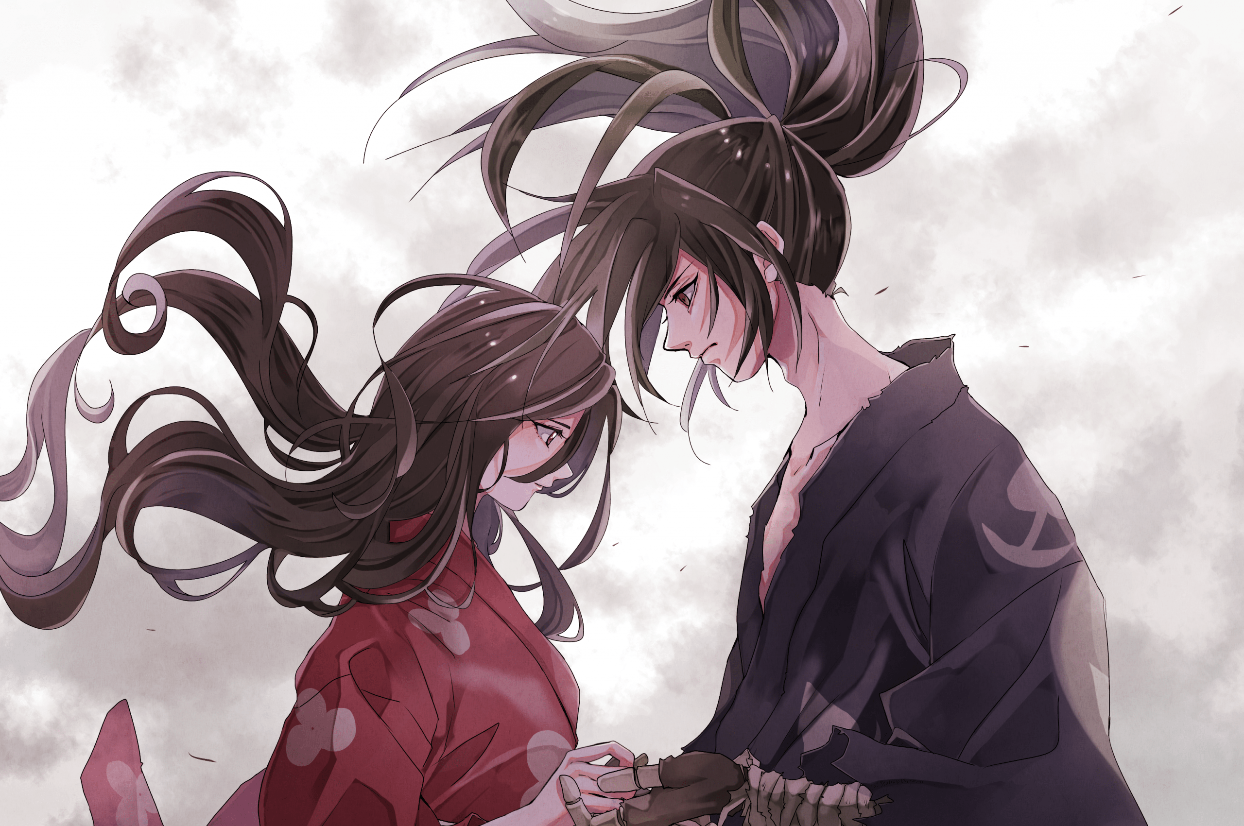 2560x1700 Download 2560x1700 Mio X Hyakkimaru, Dororo, Romance, Anime Couple, Traditional Clothes Wallpaper for Chromebook Pixel