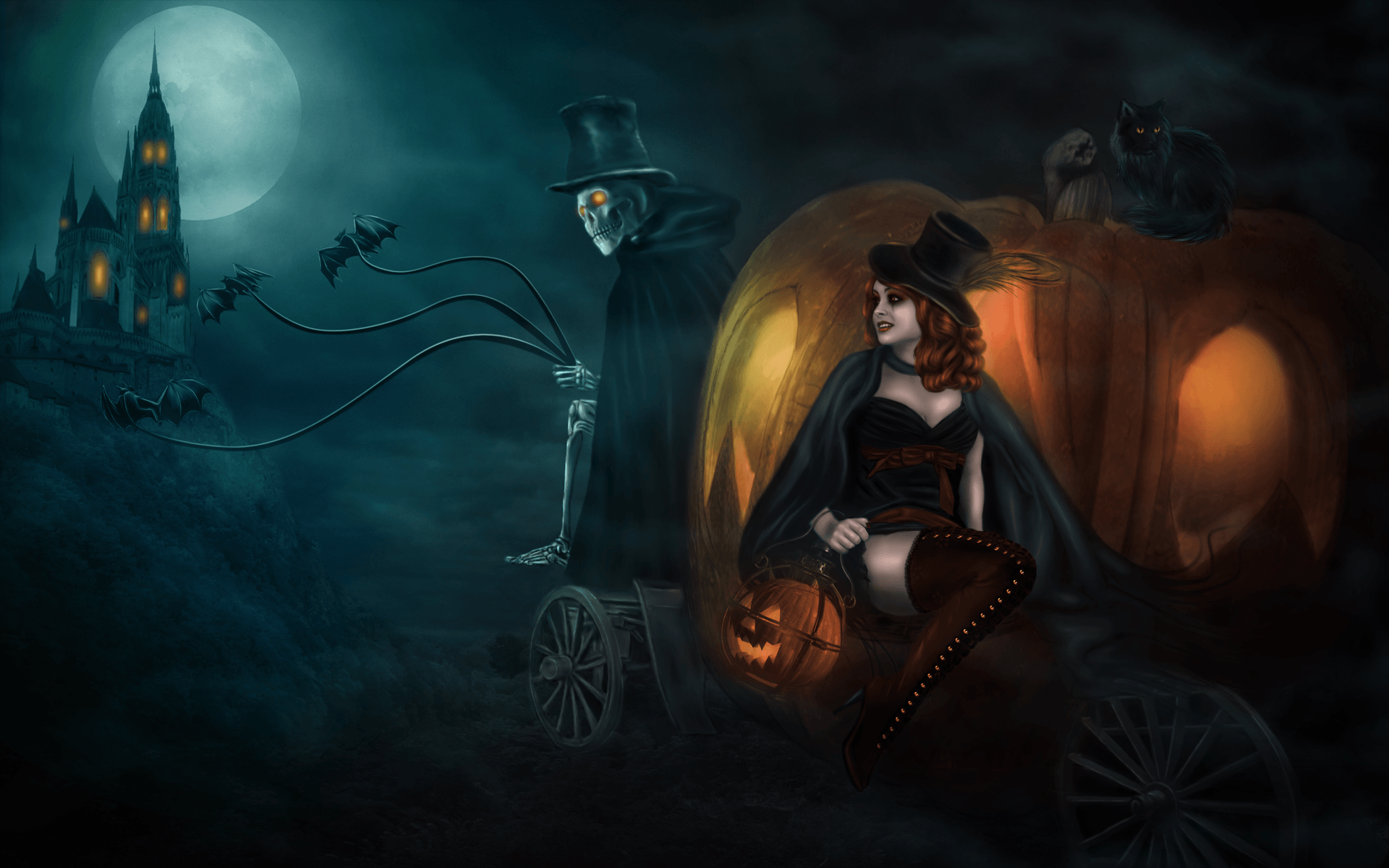 1920x1200 Halloween Witch Wallpaper