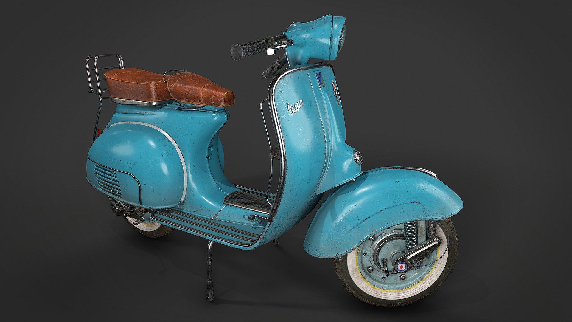 1920x1080 Vespa Vintage Scooter 3D Model