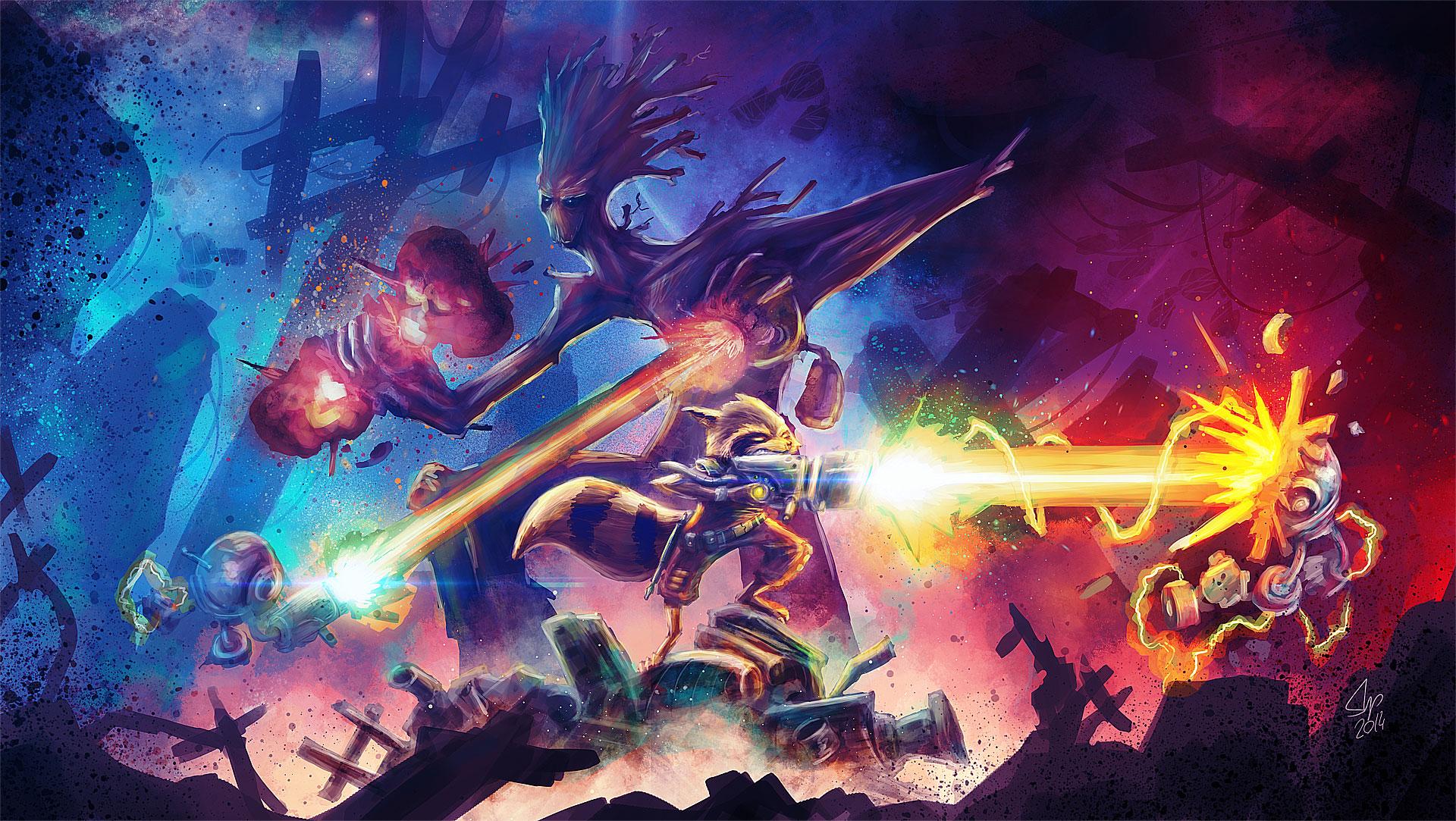 1920x1083 Free download Rocket and Groot Computer Wallpaper Desktop Background 1920x1083 [1920x1083] for your Desktop, Mobile & Tablet. Explore Groot and Rocket Wallpaper. Rocket Raccoon Wallpaper, Guardians of the Galaxy