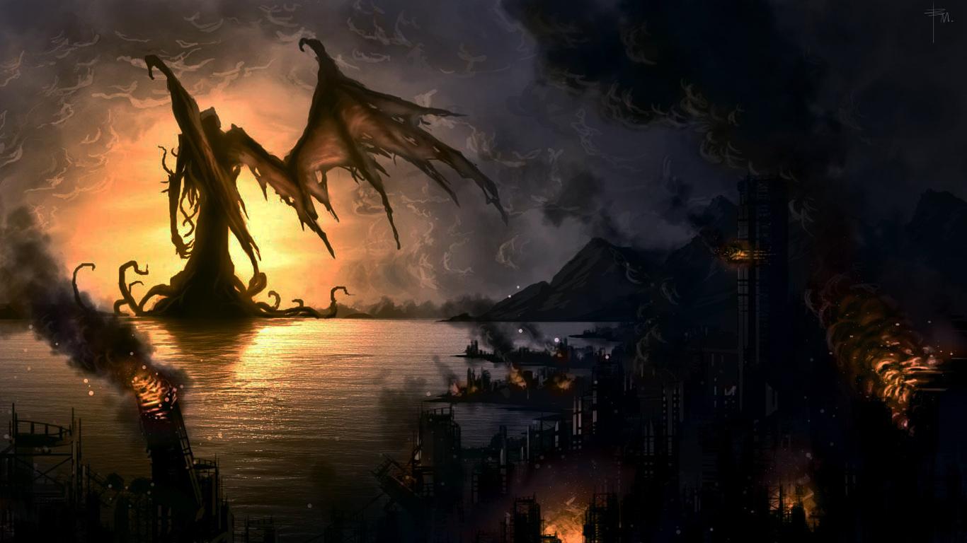 1366x768 HD Cthulhu Wallpaper
