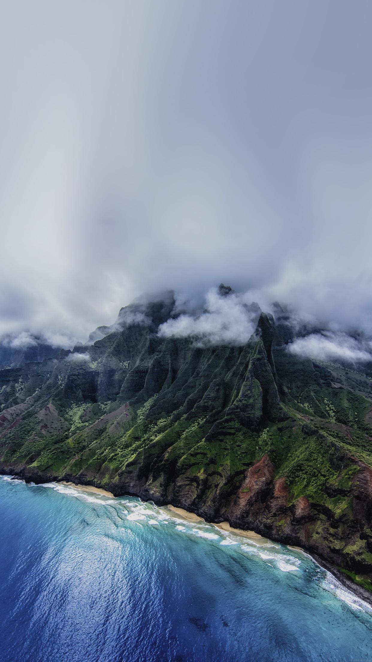 1242x2208 Island Of Awesome Sea Ocean Nature Woods Mountain Android wallpaper HD wallpaper