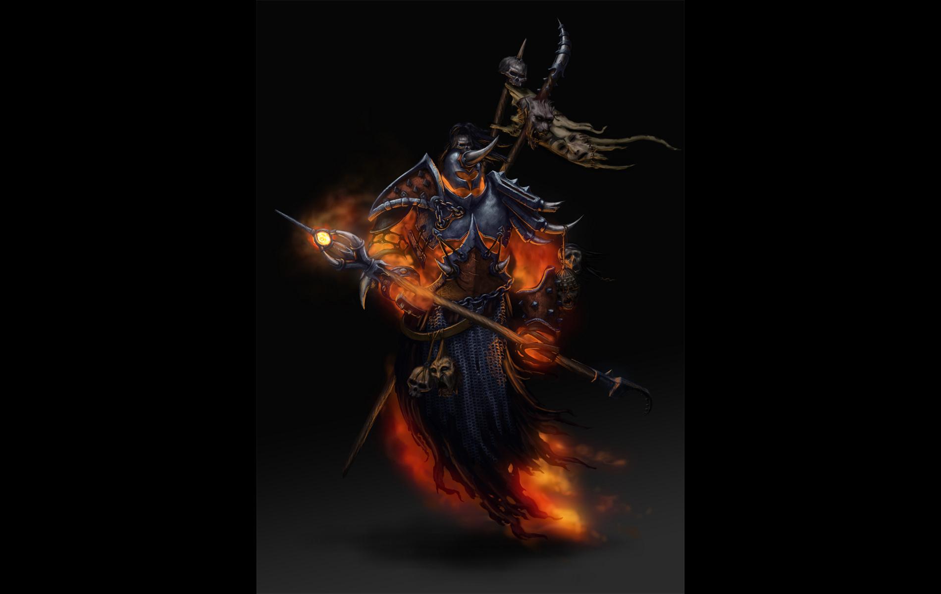 1900x1200 Download Fire Ghost Wallpaper 1900x1200
