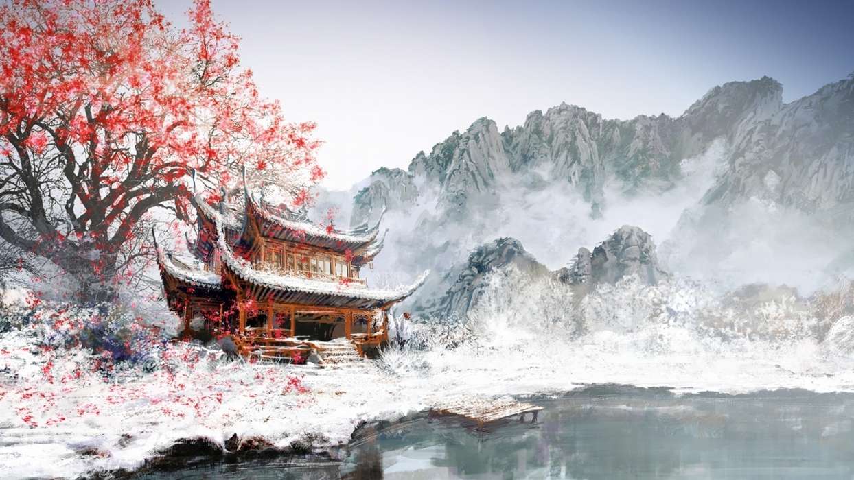 1244x700 Download mobile wallpaper: Landscape, Asia, Picture, free. 40631