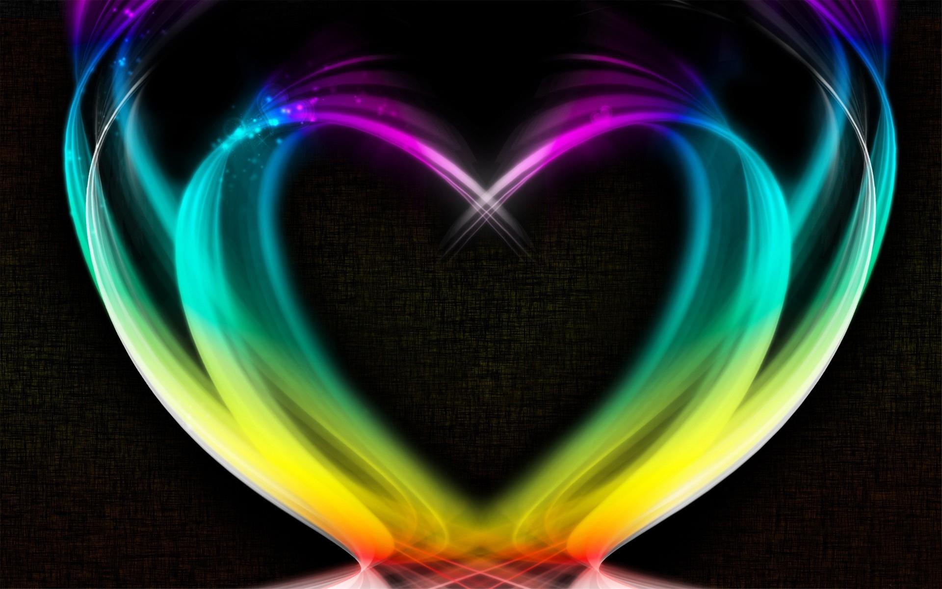 1920x1200 Rainbow Love Heart