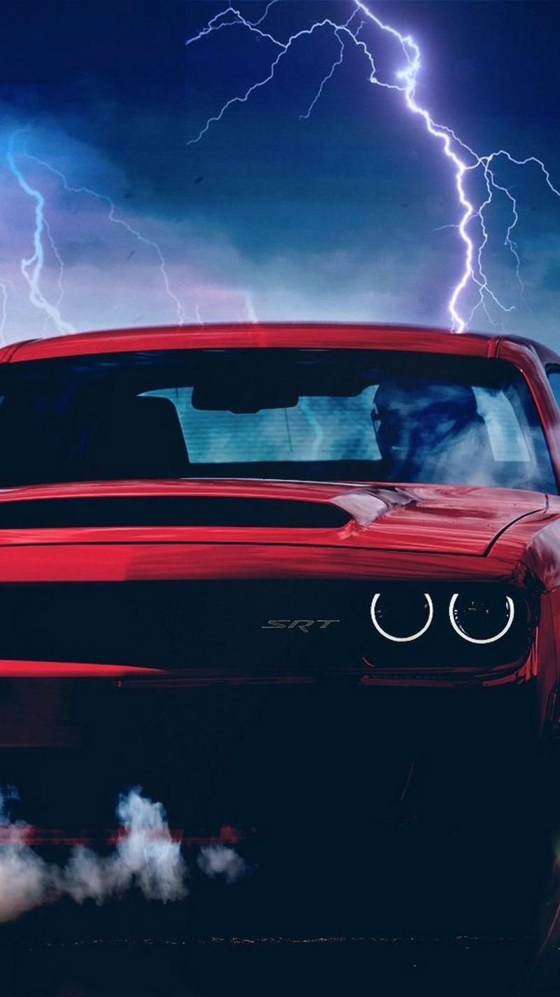 800x1423 Dodge Challenger Demon Wallpaper iPhone