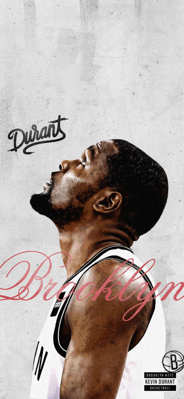 700x1516 Kevin Durant, Basketball Player Wallpaper, Wearing Durant Nets Brooklyn HD Wallpaper