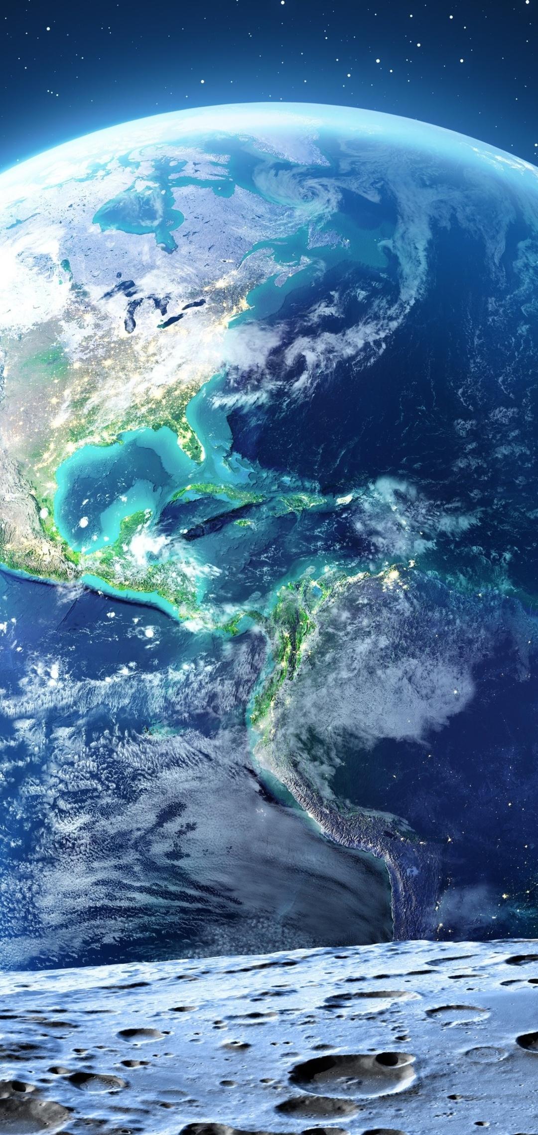 1080x2280 Earth View From Space 4k One Plus Huawei p Honor view Vivo y Oppo f Xiaomi Mi A2 HD 4k Wallpaper, Image, Background, Photo and Picture