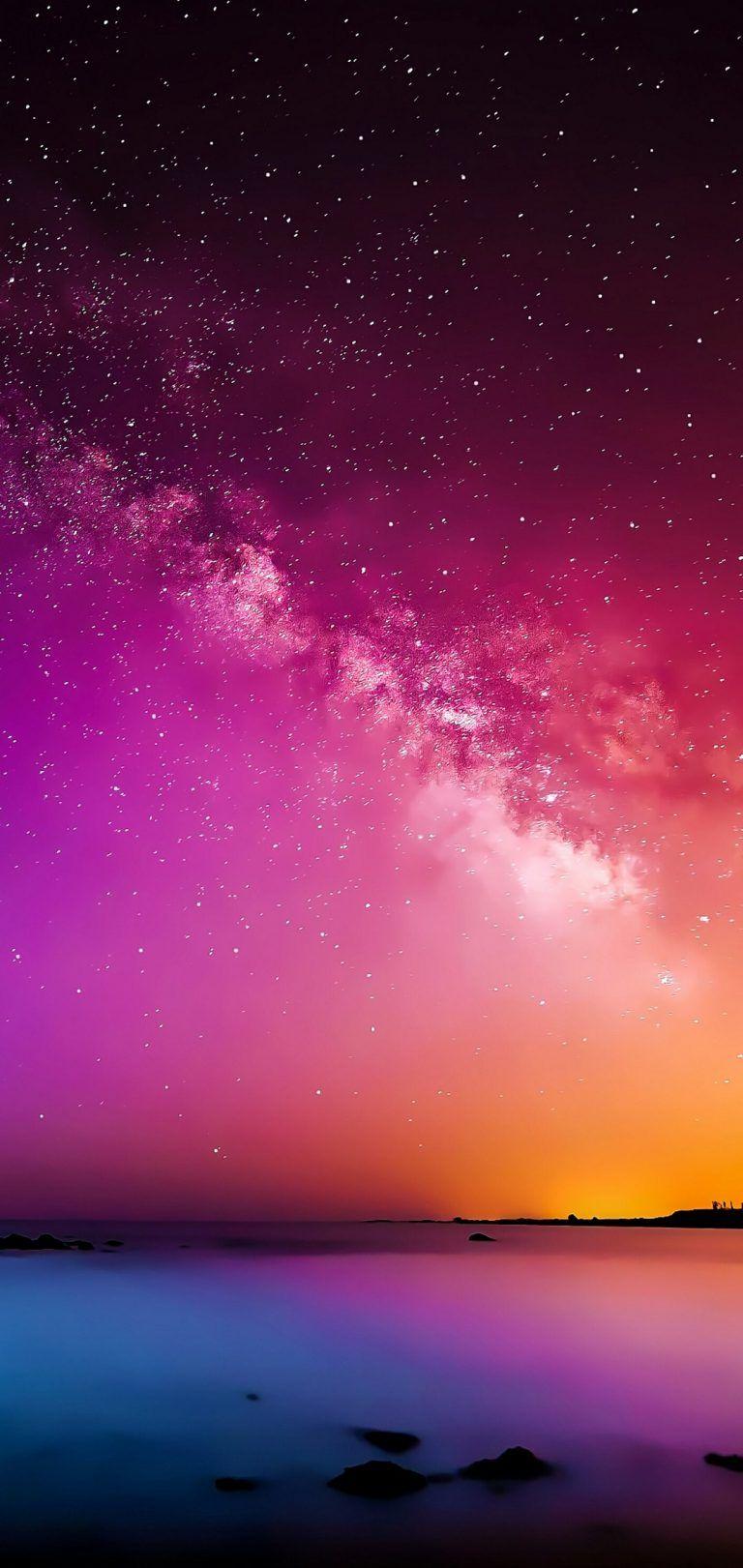 768x1621 Xiaomi Mi A2 Lite Wallpaper. iPhone wallpaper sky, Starry night wallpaper, S8 wallpaper
