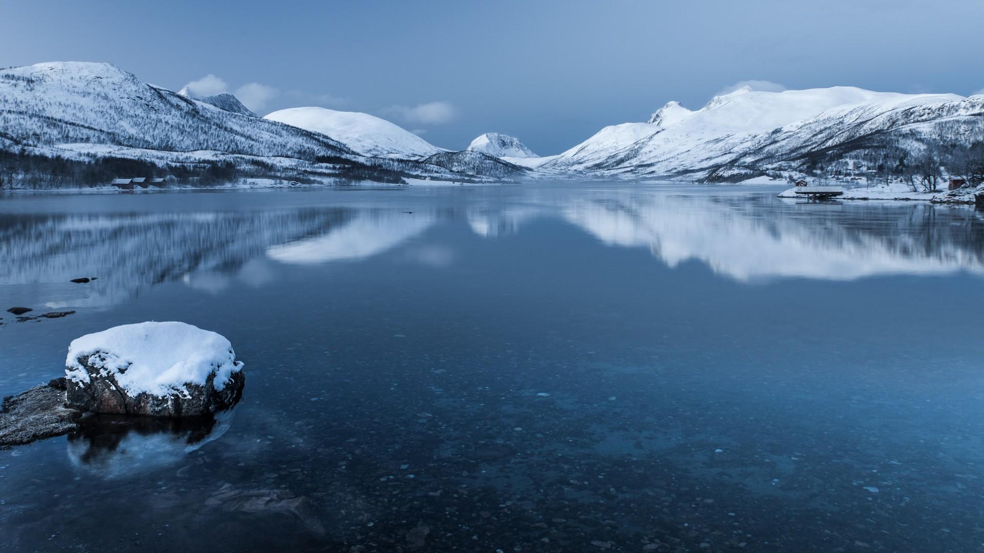 1920x1080 Lake, Norway, Snow, Winter HD Wallpaper & Background • 27293 • Wallur