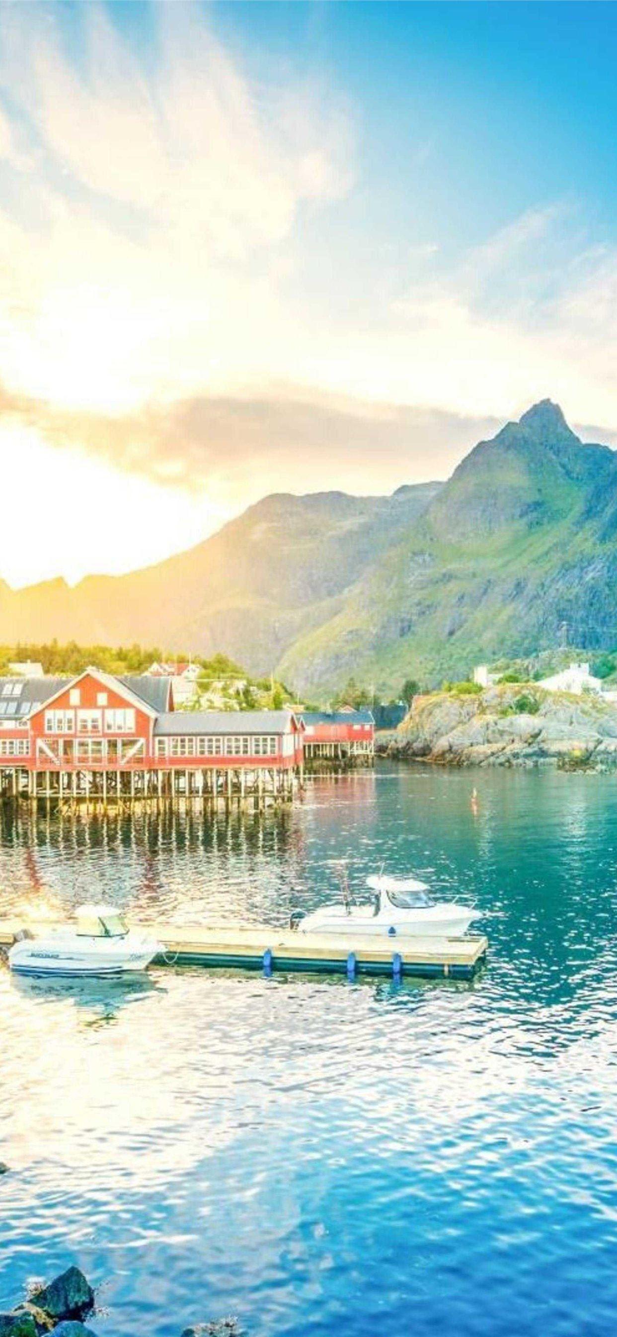 1242x2688 Lofoten Norway Lake HD iPhone X Wallpaper Free Download