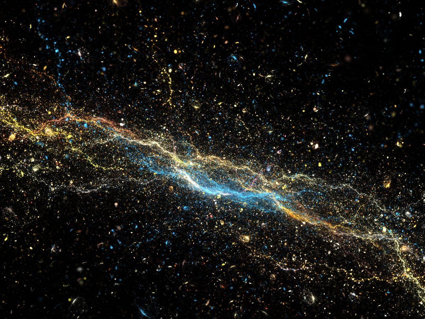 1400x1050 Download wallpaper 1400x1050 fractal, lightning, sparks, glare, energy standard 4:3 HD background