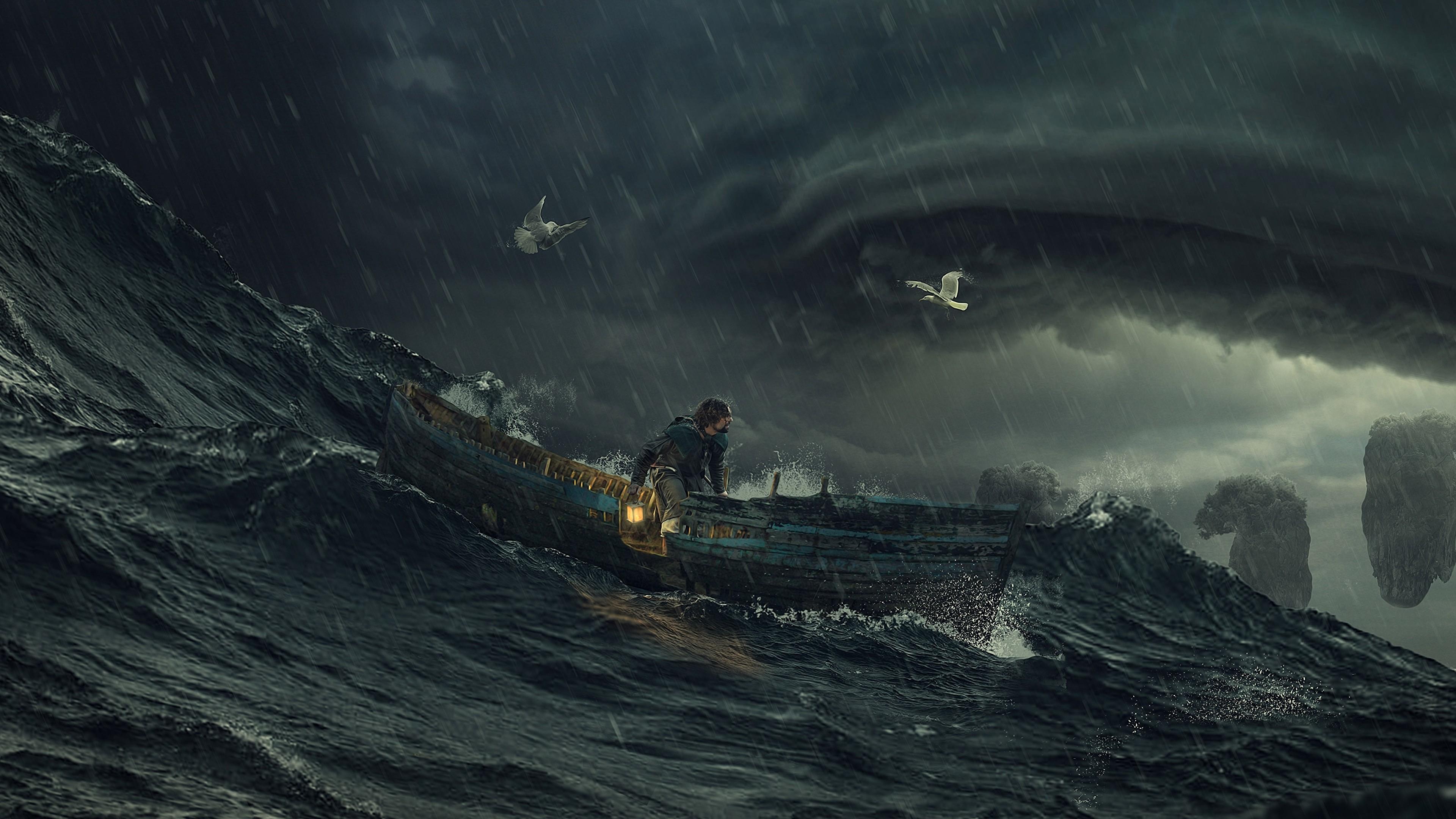 3840x2160 Ocean Storm 4K wallpaper