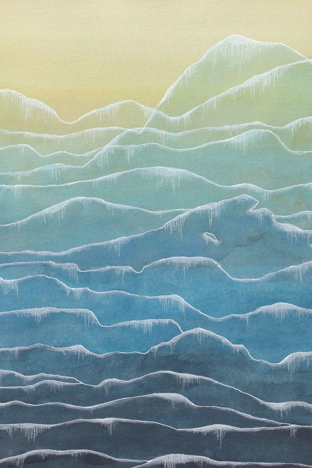 1000x1500 Watercolor Ocean 4. Watercolor ocean, Anime scenery wallpaper, Watercolour inspiration