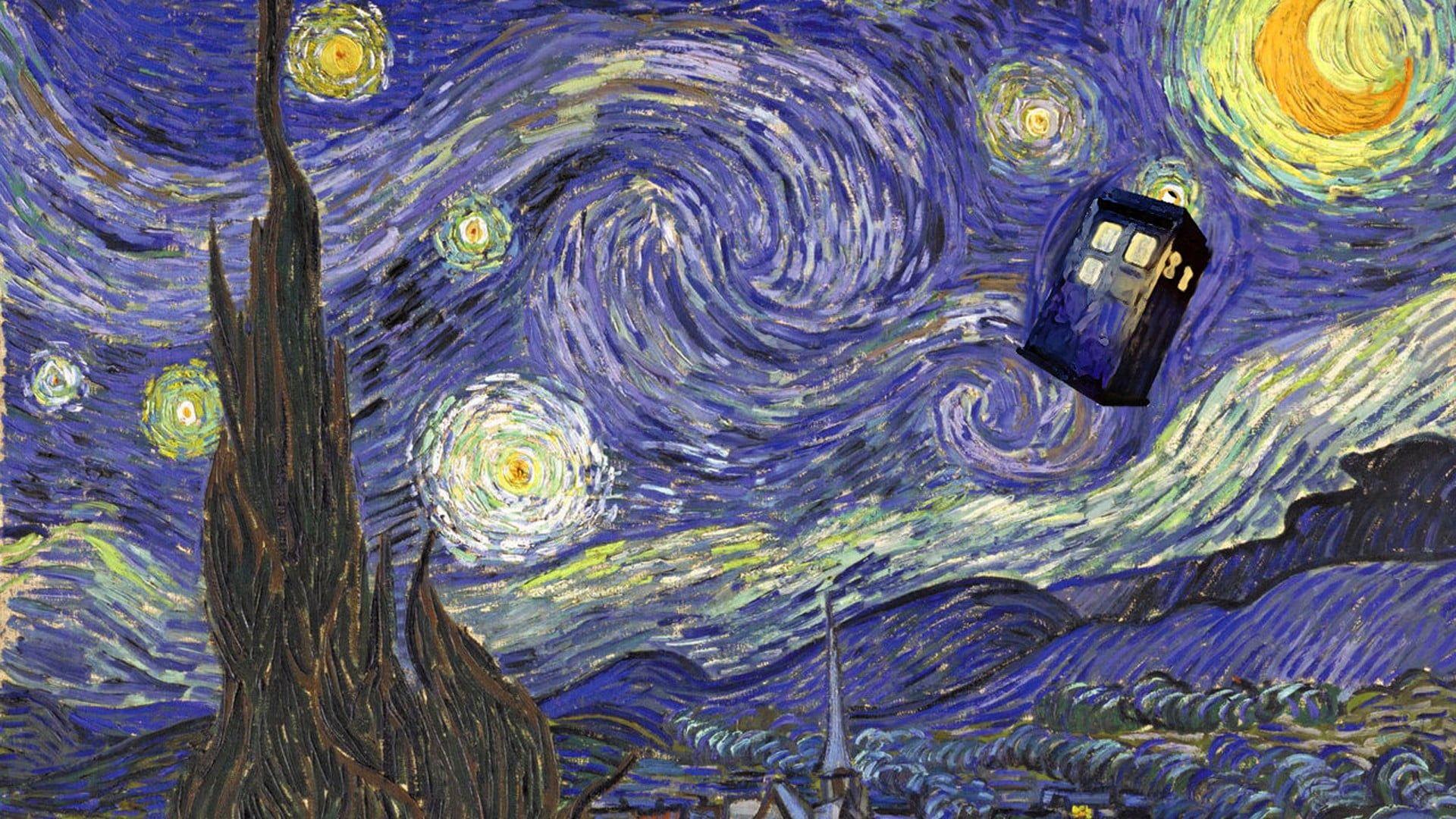 1920x1080 Starry Night by Vincent Van Gogh Doctor Who #TARDIS P #wallpaper #hdwallpaper #desktop. Vincent van gogh, Van gogh, Tardis van gogh