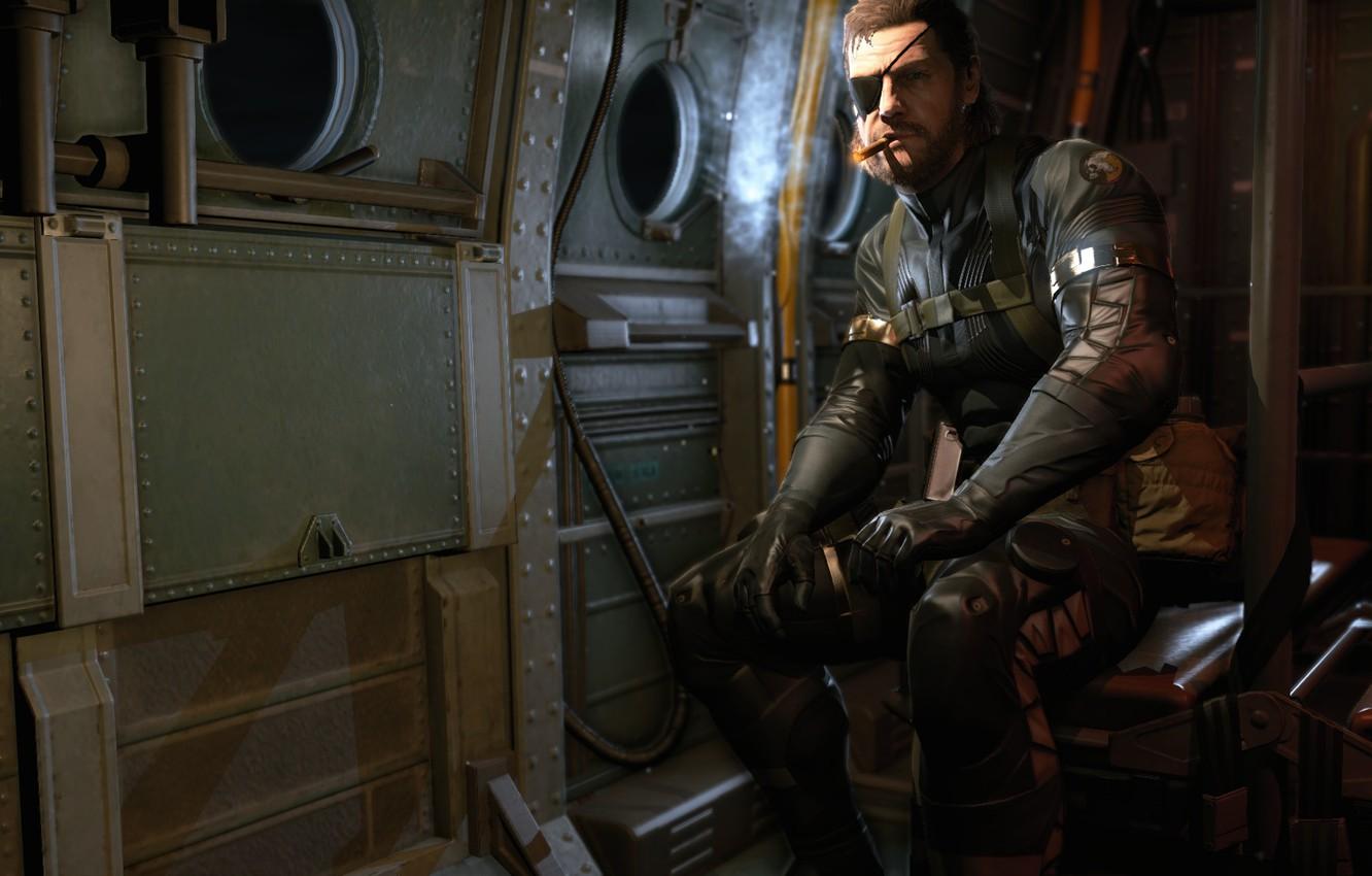 1332x850 Wallpaper snake, metal gear solid, smoking, big boss, ground zeroes, metal gear image for desktop, section игры