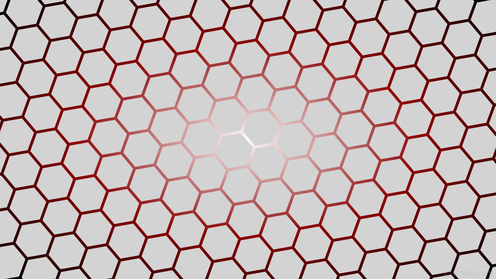 1920x1080 Wallpaper Red White Hexagon Black Gradient Glow Grey Logo Gaming