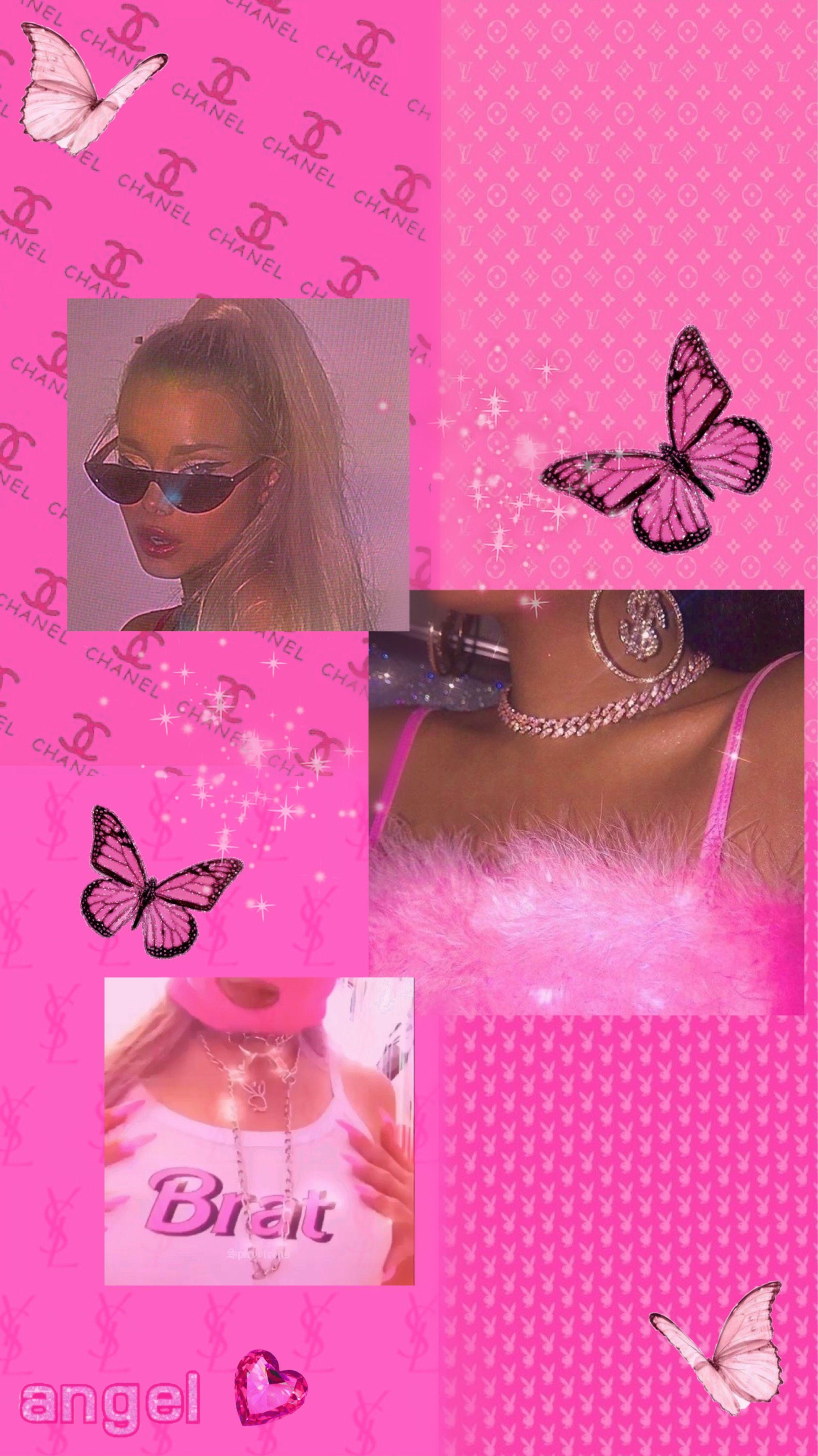 freetoedit pattern designer pink baddie image by @elliecm28