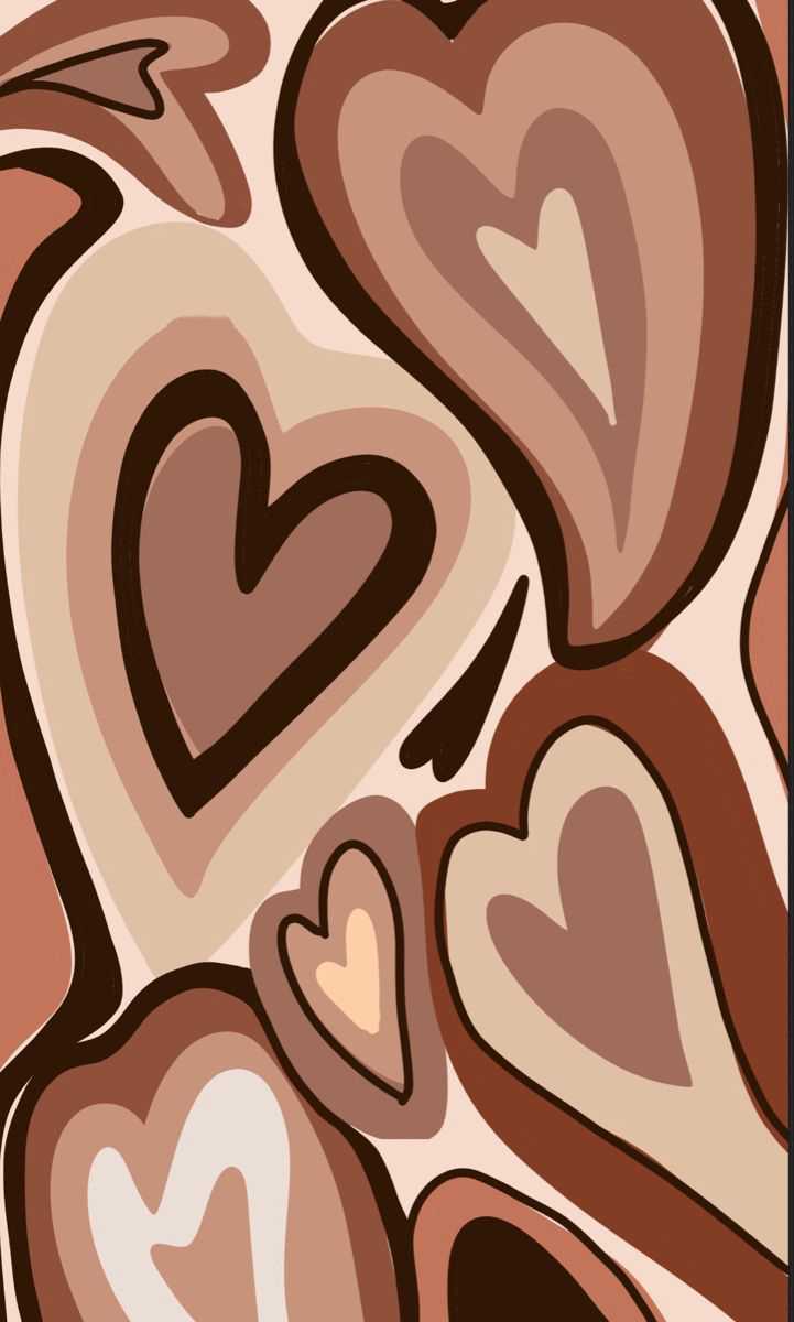 721x1200 Brown Heart Wallpaper