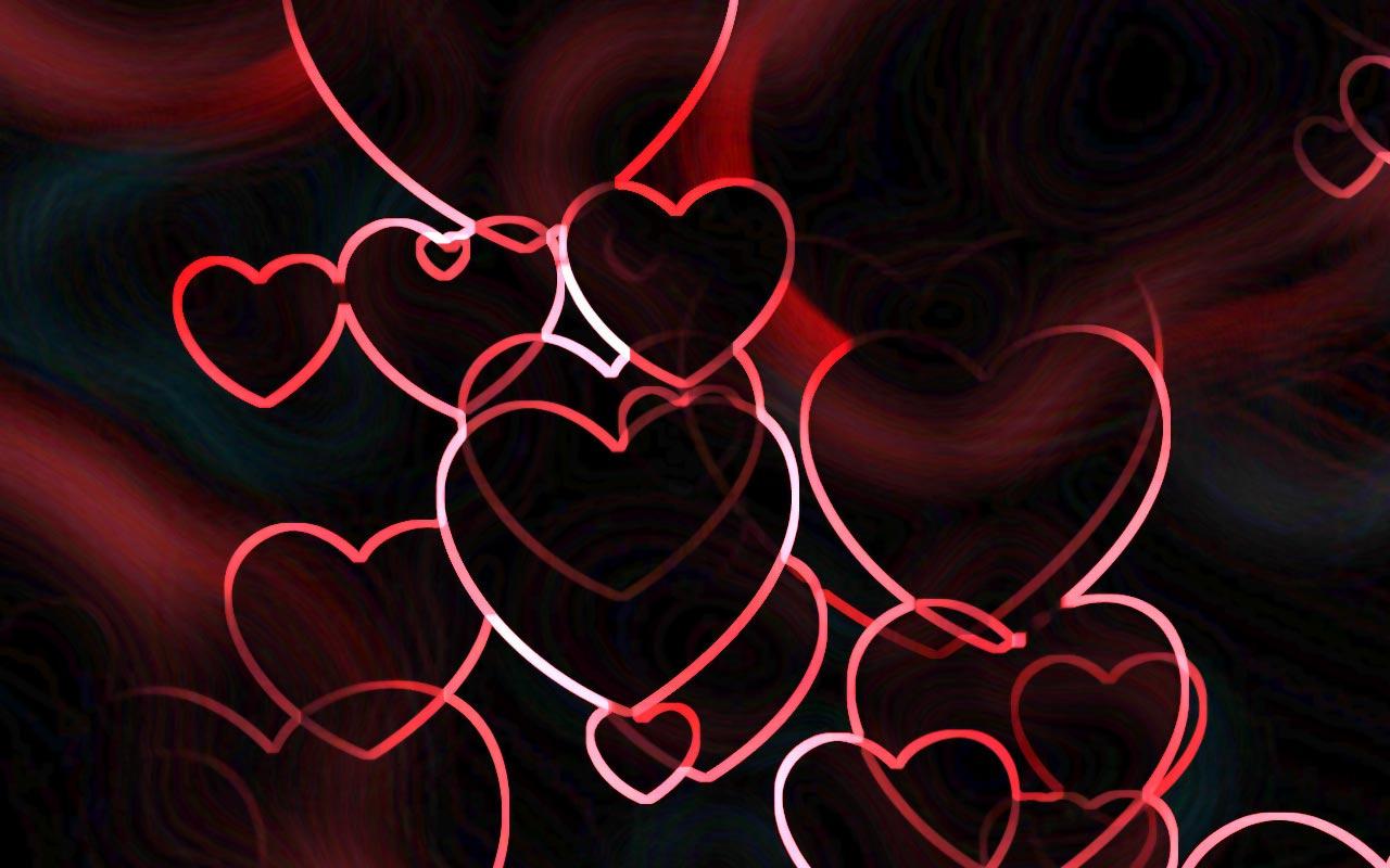 1280x800 Free Heart Background Image