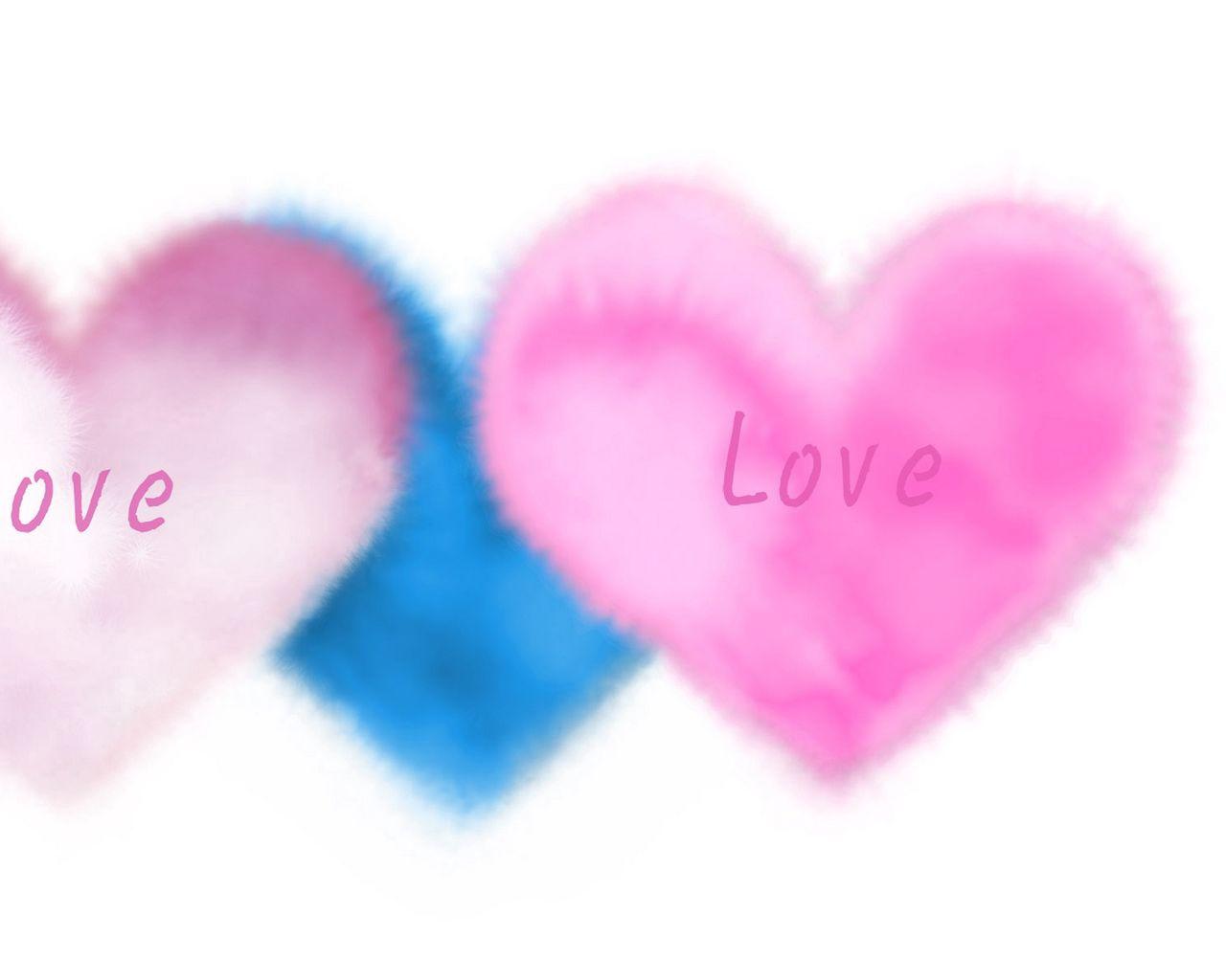 1280x1024 Download wallpaper 1280x1024 love, heart, light, pink, blue standard 5:4 HD background