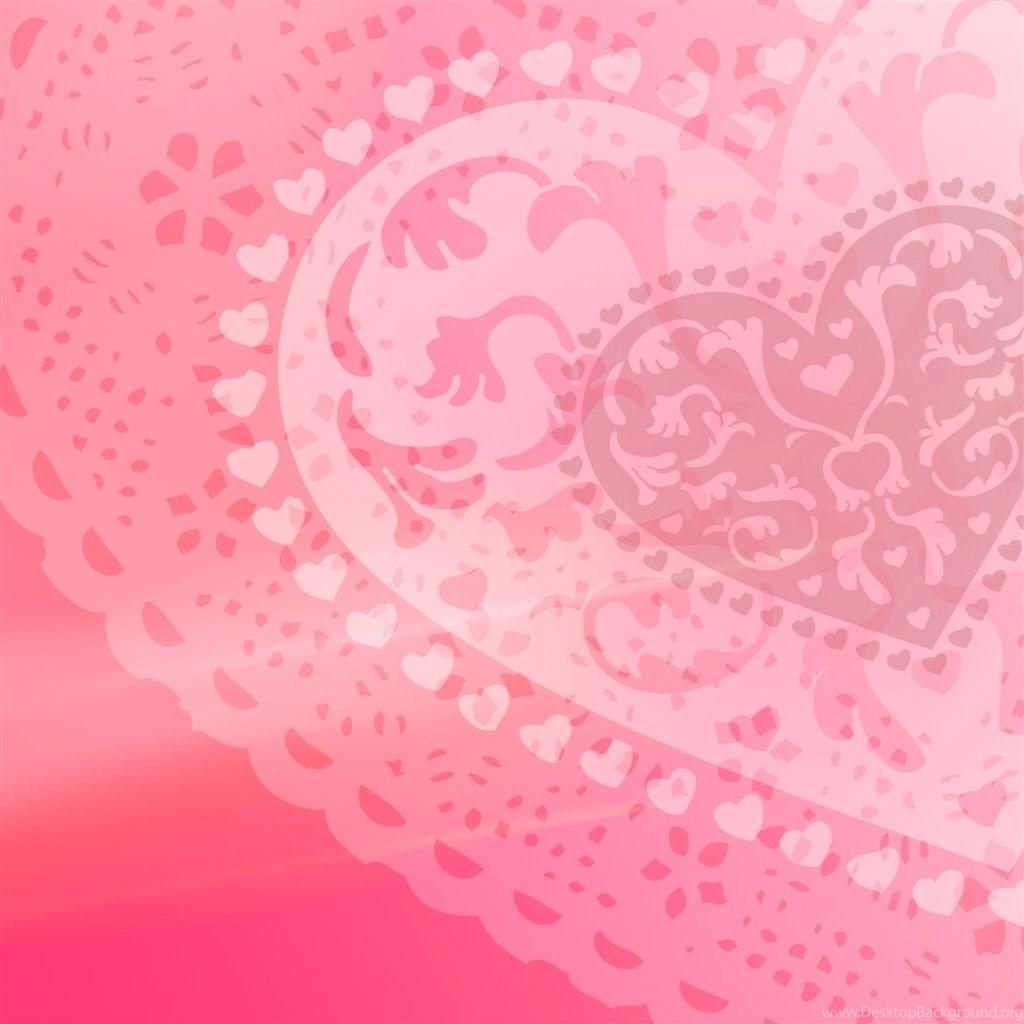 1024x1024 Pink Heart iPad Air Wallpaper Download Desktop Background