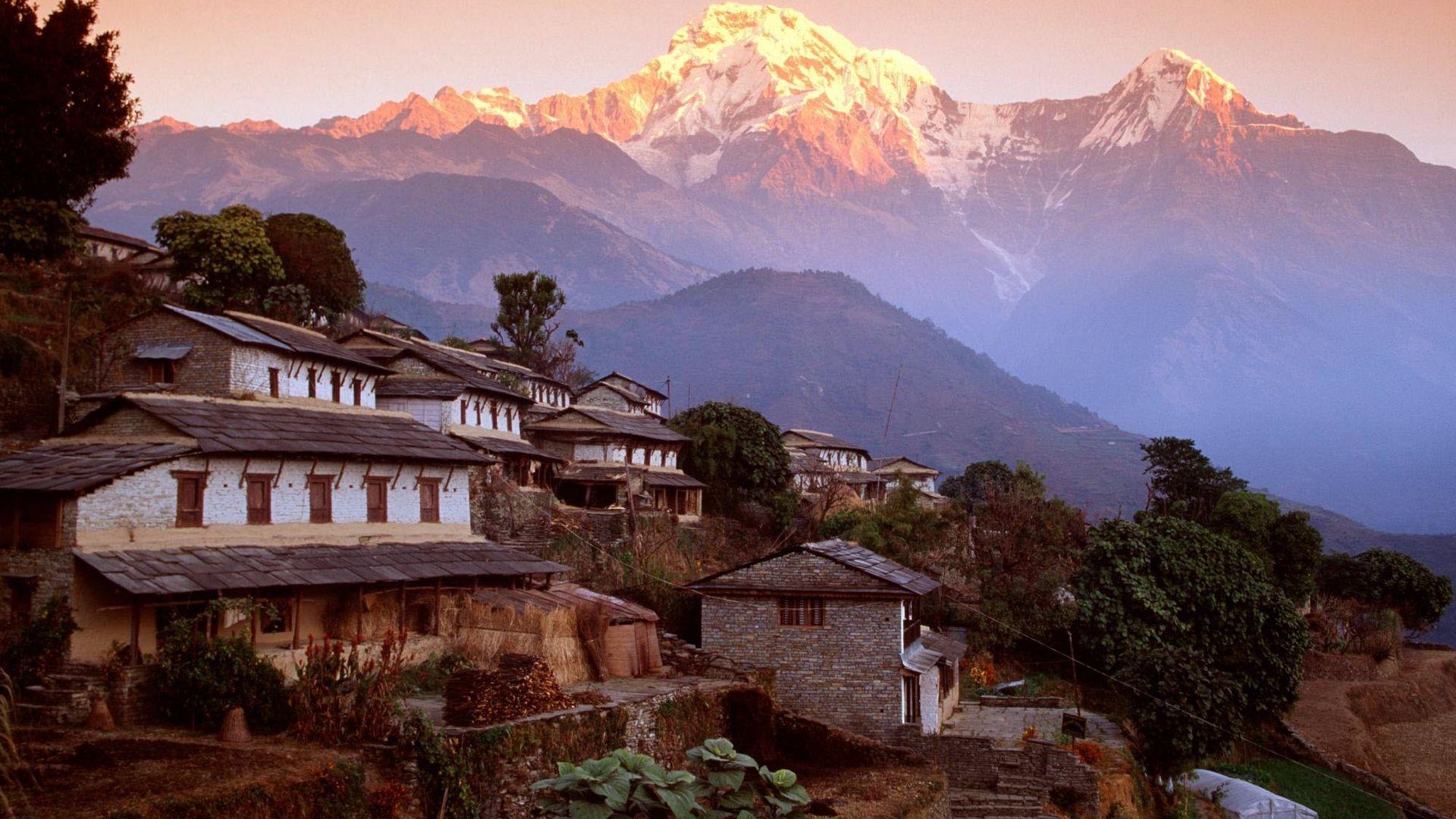 1920x1080 Download wallpaper 1920x1080 asia, structures, houses, mountains