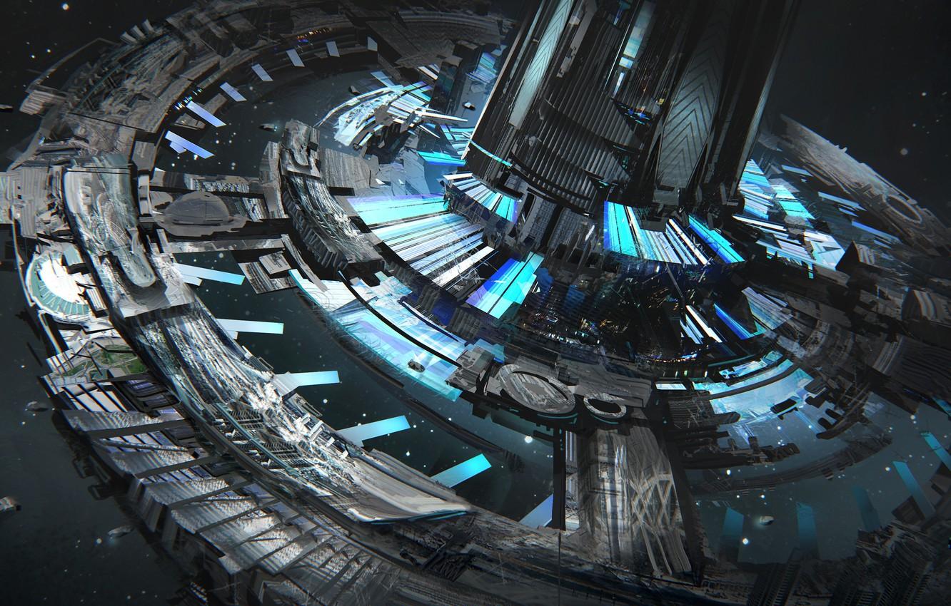 1332x850 Wallpaper space, space station, alpha centauri station image for desktop, section рендеринг