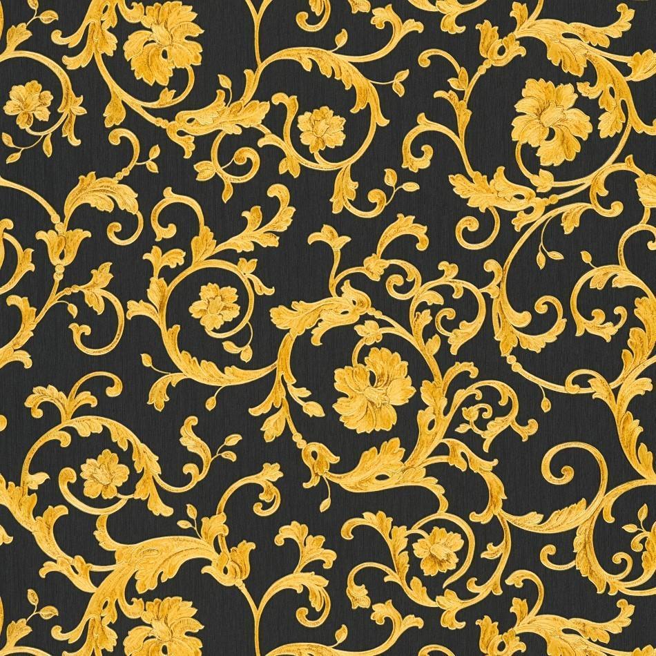 950x950 Versace Black And Gold Baroque Trail Wallpaper By AS Creation 34326 2