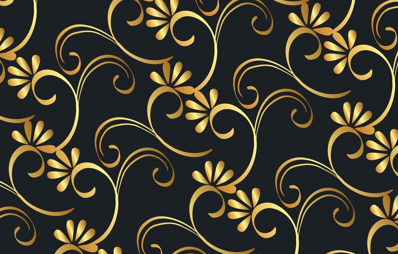 1332x850 Black and Gold Victorian Wallpaper, HD Black and Gold Victorian Background
