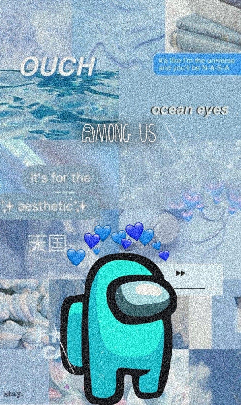 933x1566 Aesthetic Among Us Purple Wallpaper