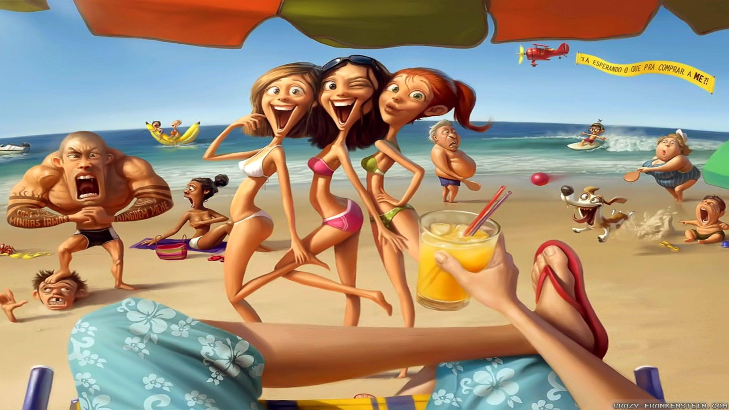 2560x1440 Summer Funny Wallpaper